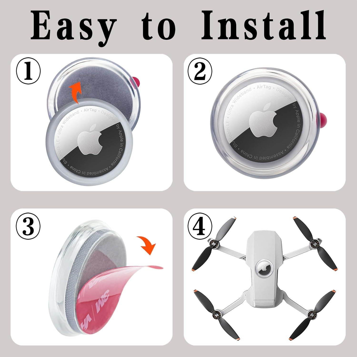 Paquete de 4 fundas protectoras para AirTag Echinff