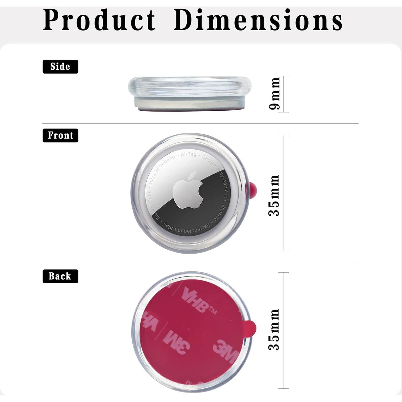 Paquete de 4 fundas protectoras para AirTag Echinff