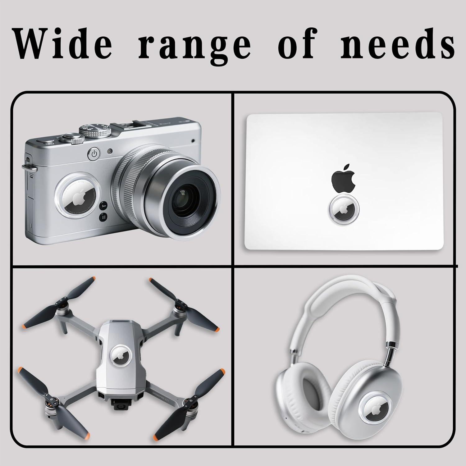 Paquete de 4 fundas protectoras para AirTag Echinff