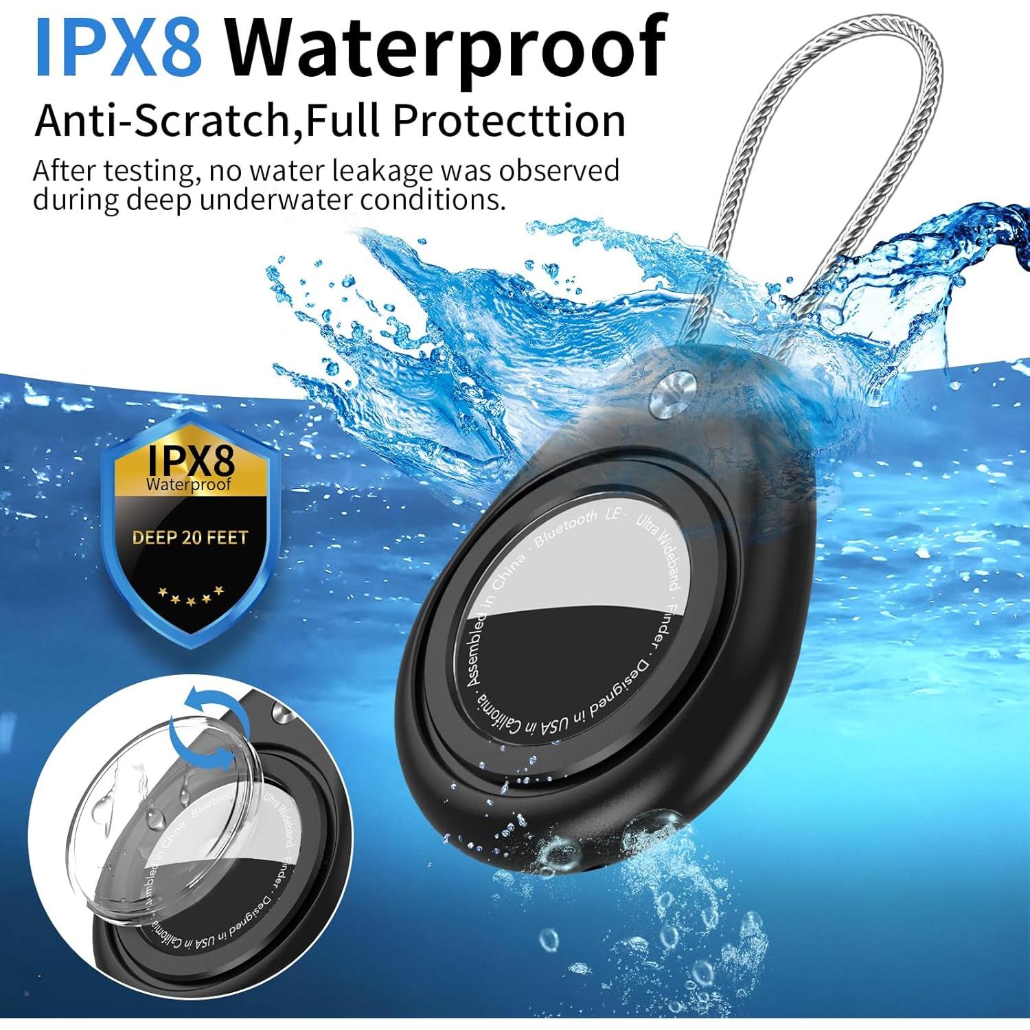 Soporte para llavero AirTag HATALKIN 4 paquetes impermeable