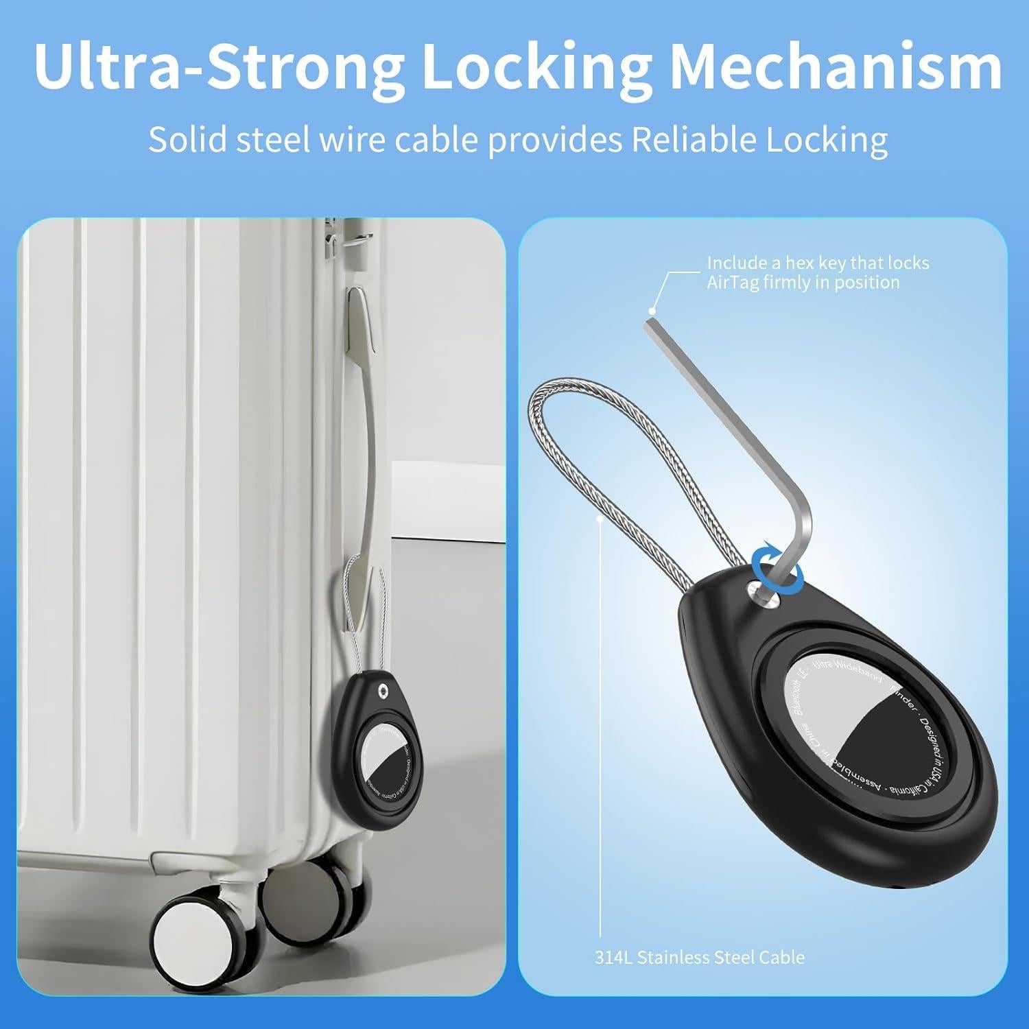 Soporte para llavero AirTag HATALKIN 4 paquetes impermeable