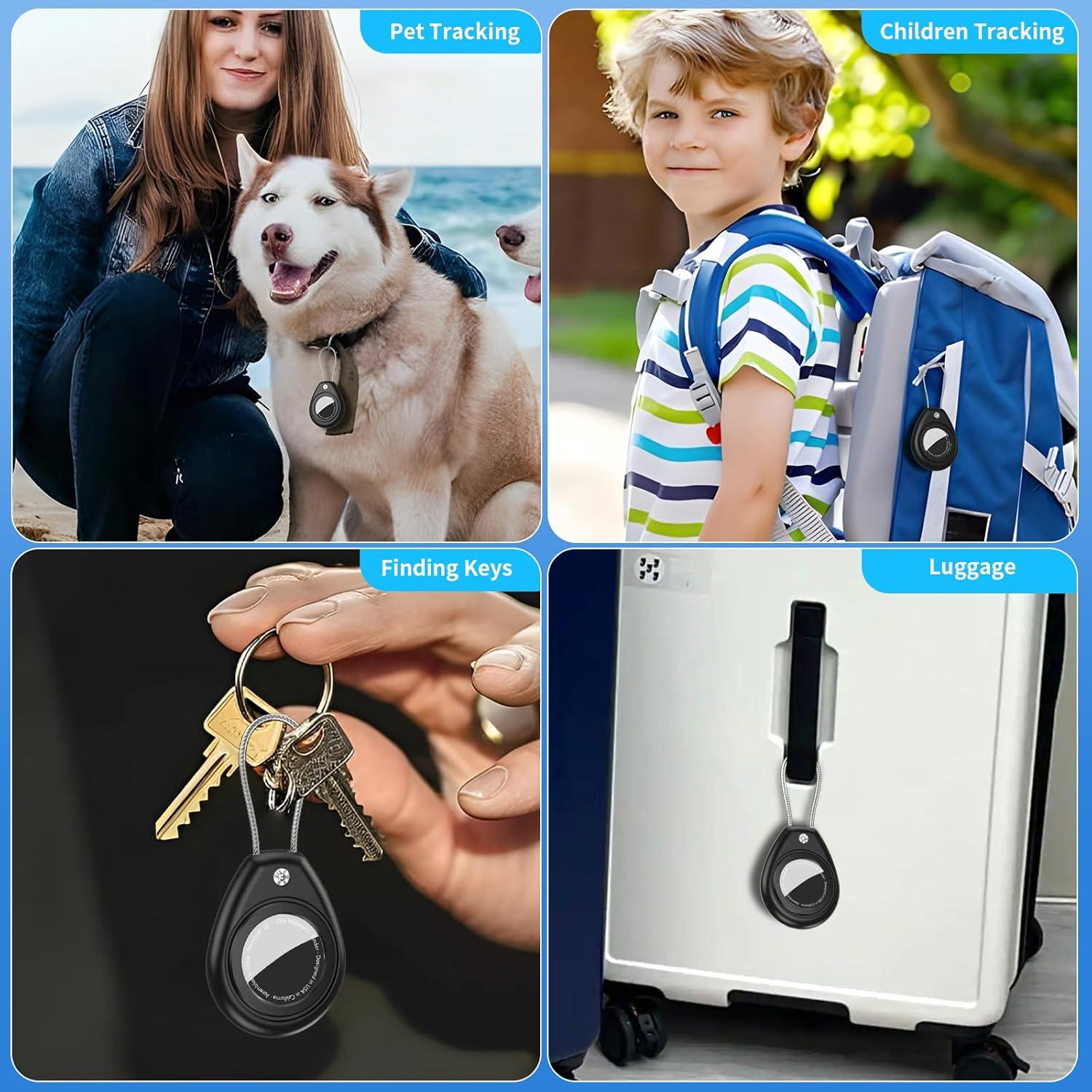 Soporte para llavero AirTag HATALKIN 4 paquetes impermeable