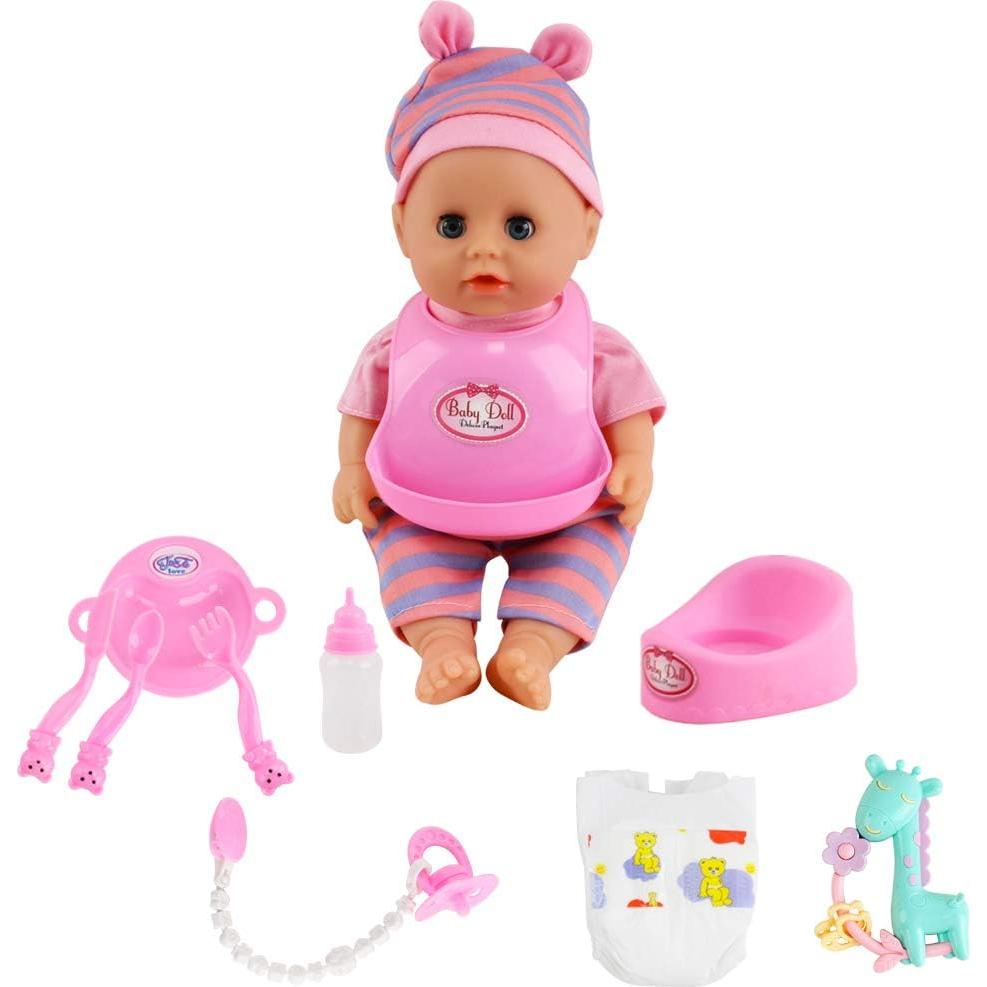 Juego de Muñeca deAO con Cuna y Accesorios 20 Piezas