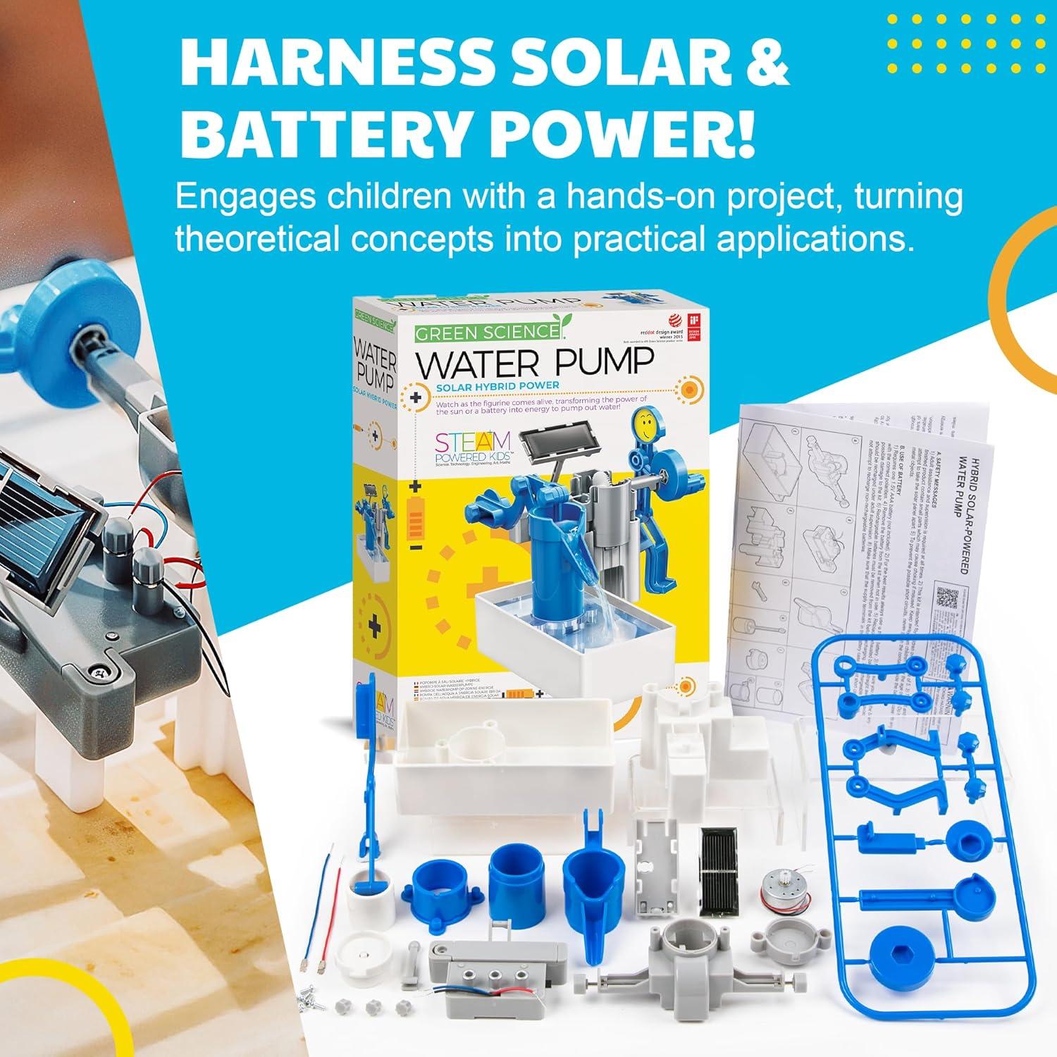 Bomba de Agua Solar Híbrida 4M - Kit Educativo STEM 288g