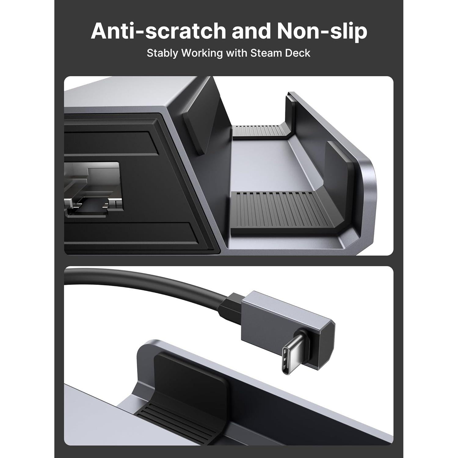 Dock JSAUX 5 en 1 para Steam Deck y ROG Ally 4K 100W