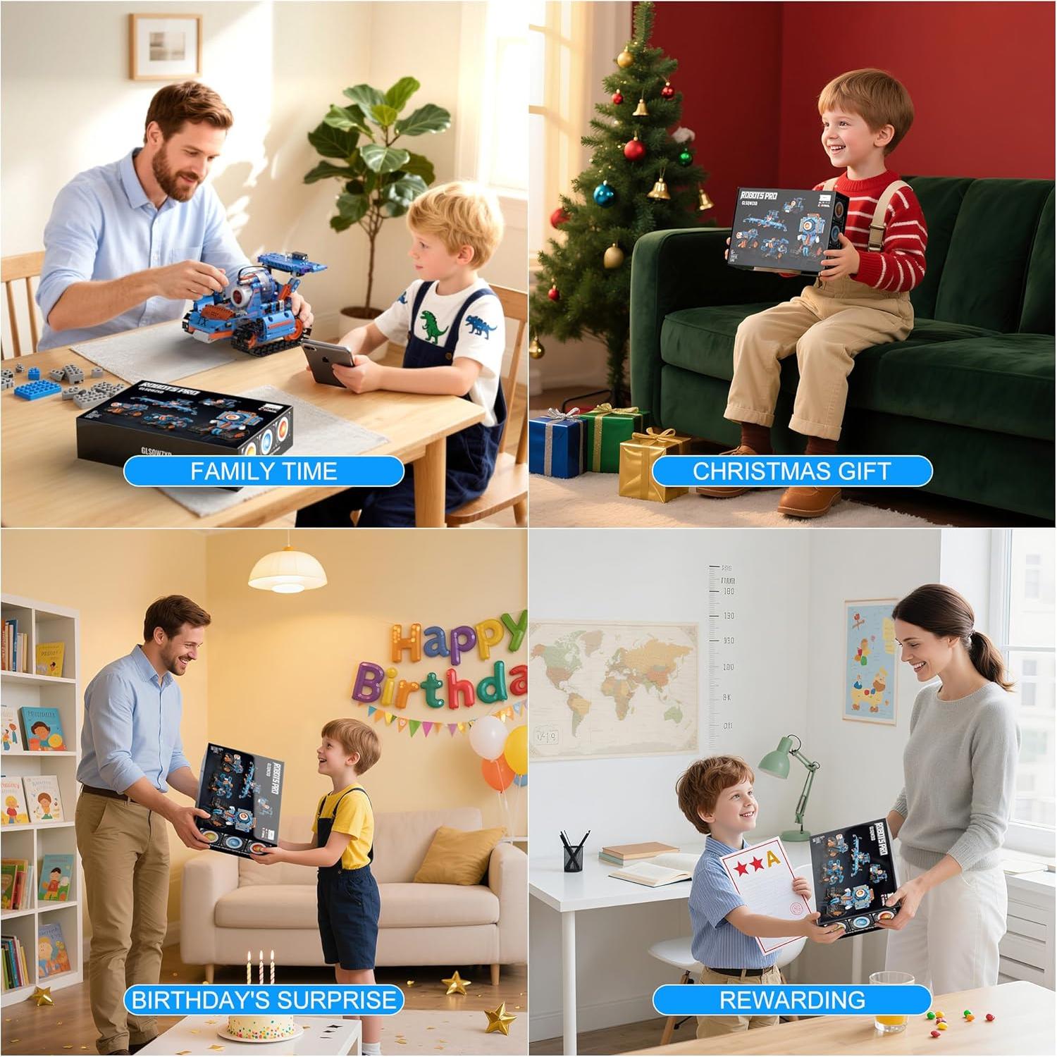 Kit de Construcción de Robots 5 en 1 GLSQWZXD para Niños 6-12 Años