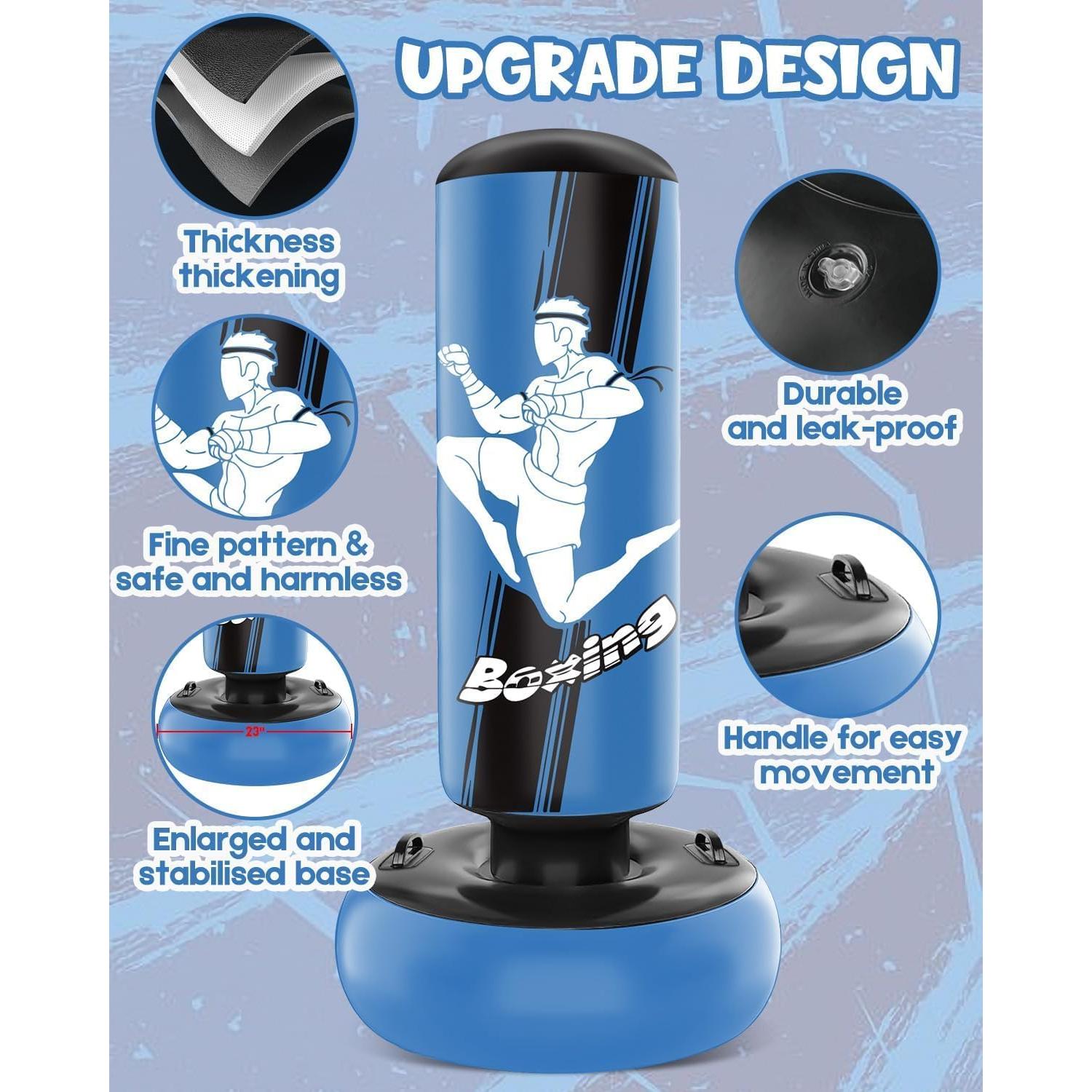 Bolsa de Boxeo Inflable YORWHIN 167 cm con Guantes