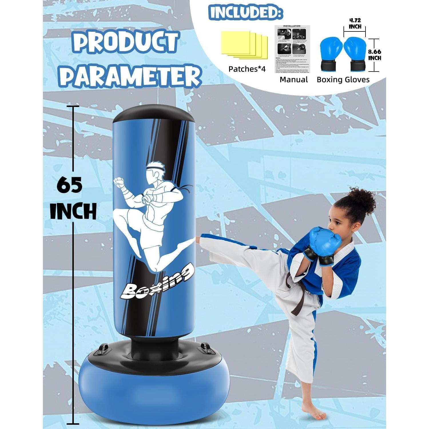 Bolsa de Boxeo Inflable YORWHIN 167 cm con Guantes