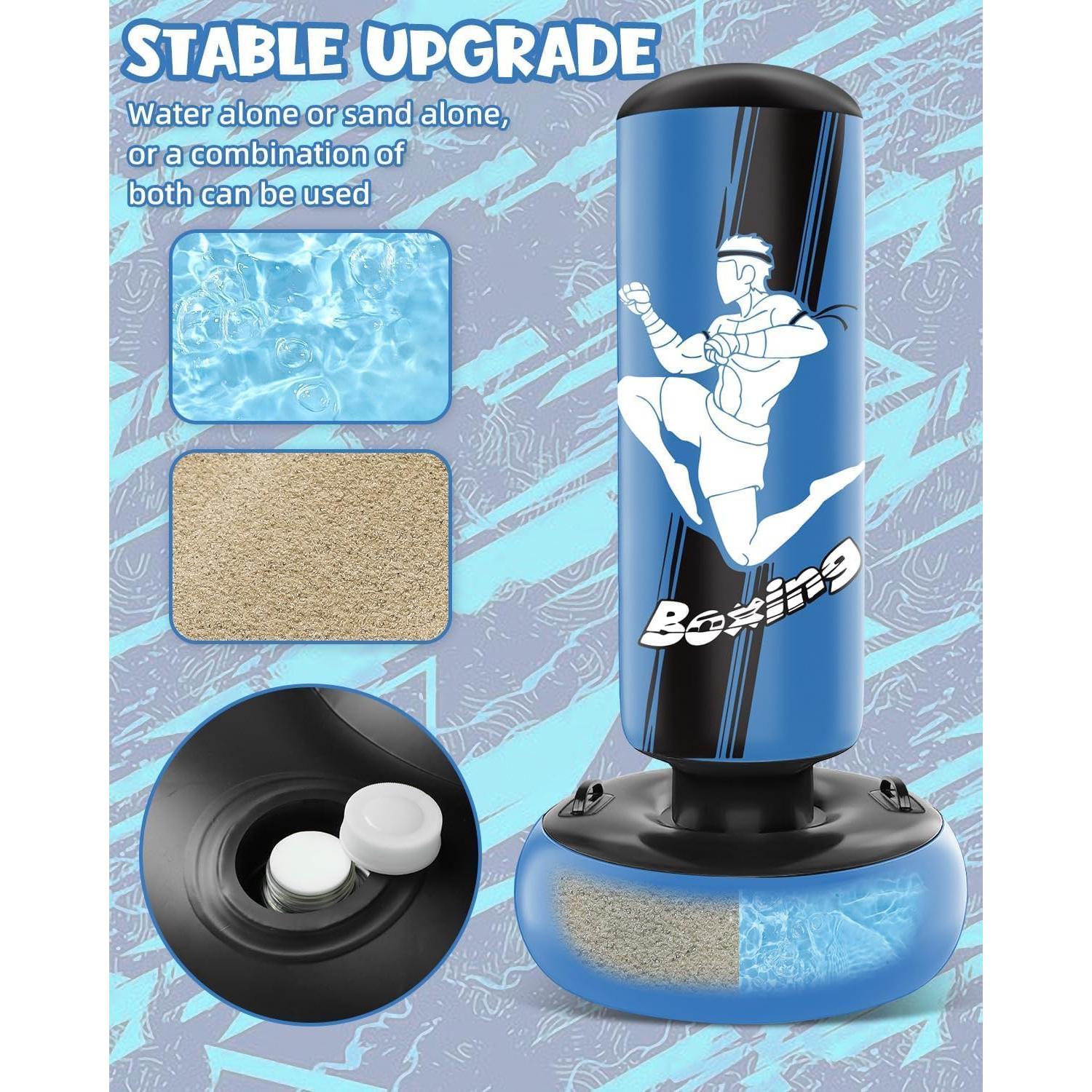 Bolsa de Boxeo Inflable YORWHIN 167 cm con Guantes