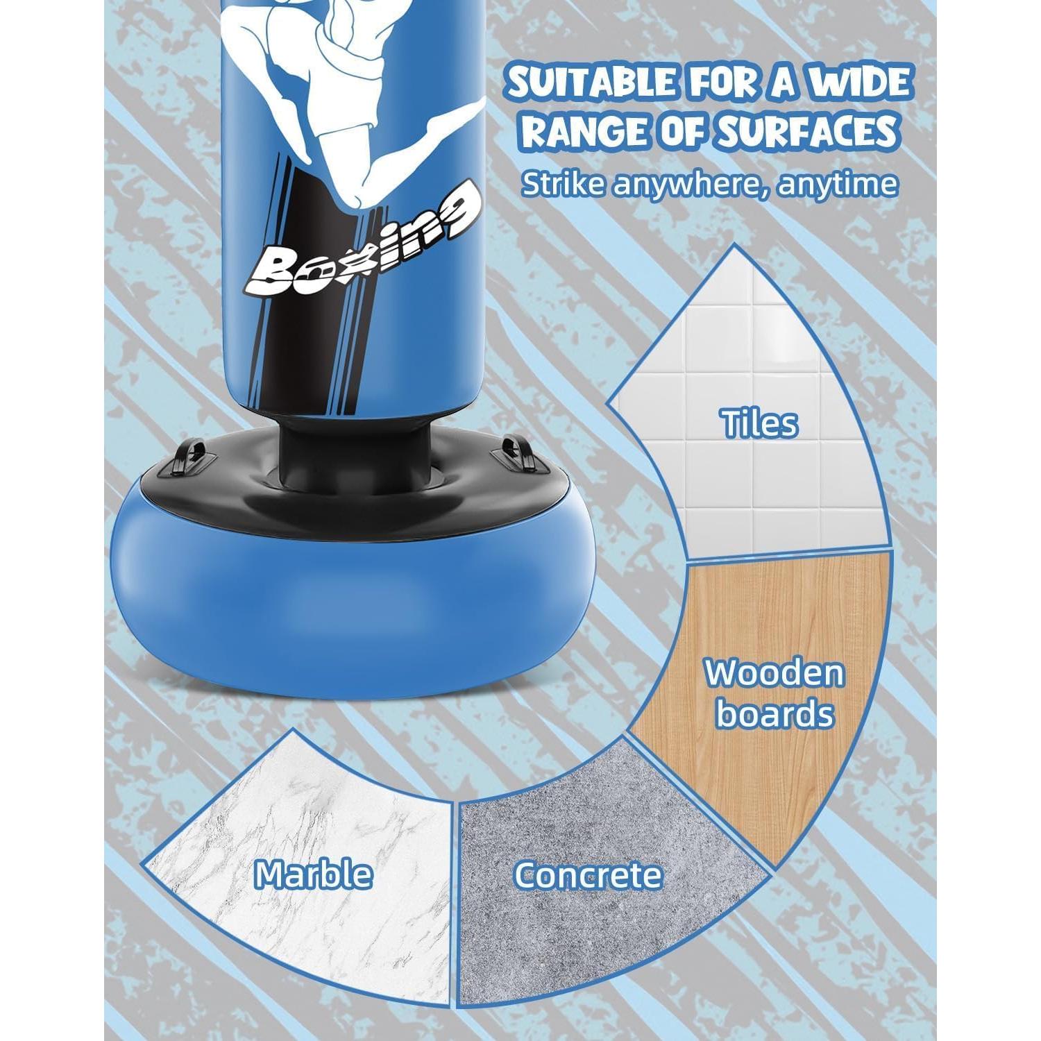 Bolsa de Boxeo Inflable YORWHIN 167 cm con Guantes