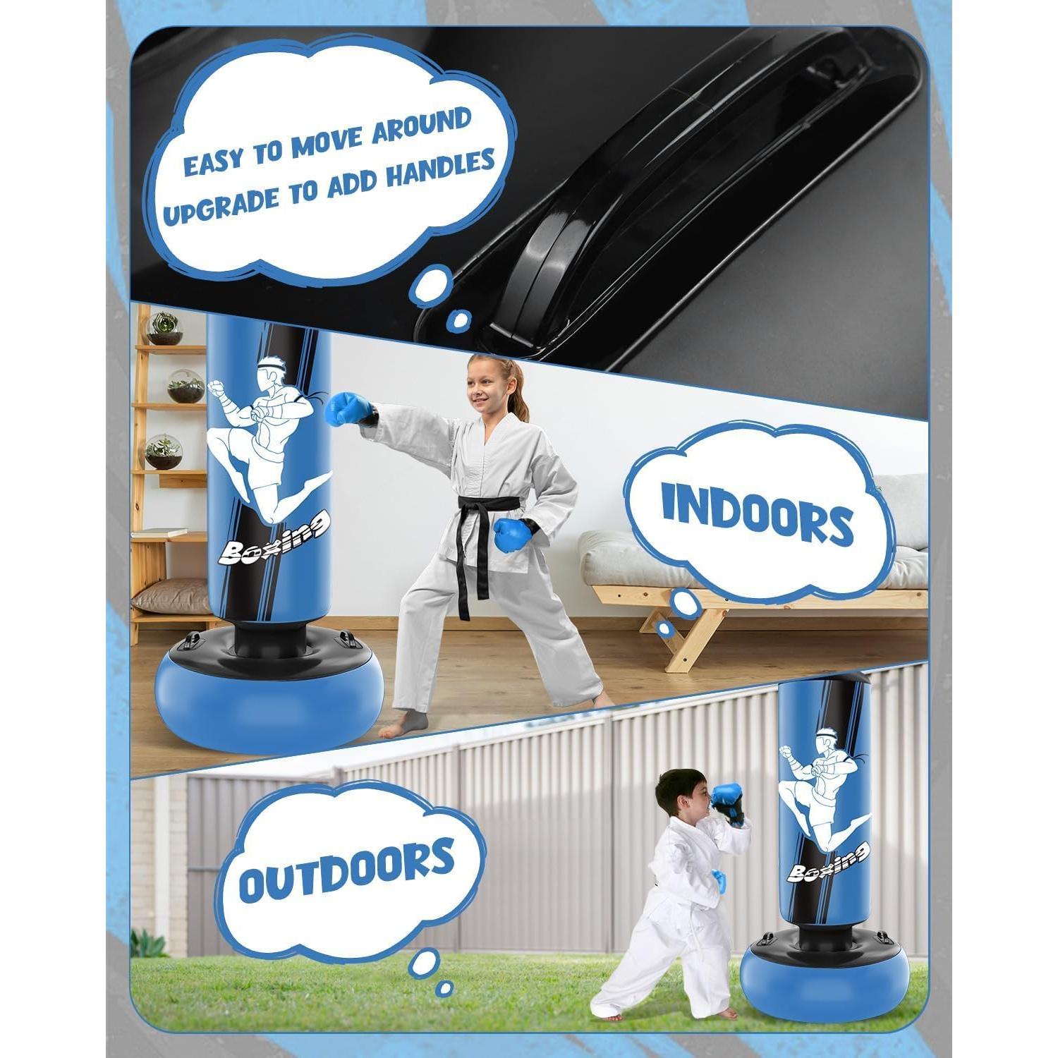 Bolsa de Boxeo Inflable YORWHIN 167 cm con Guantes