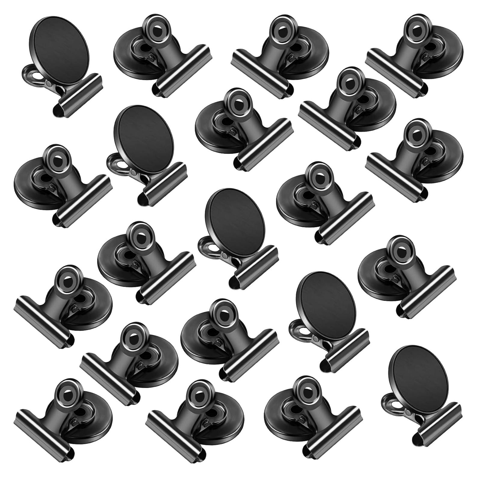 Clips Magnéticos VNDUEEY 20 Piezas Negro para Oficina y Hogar