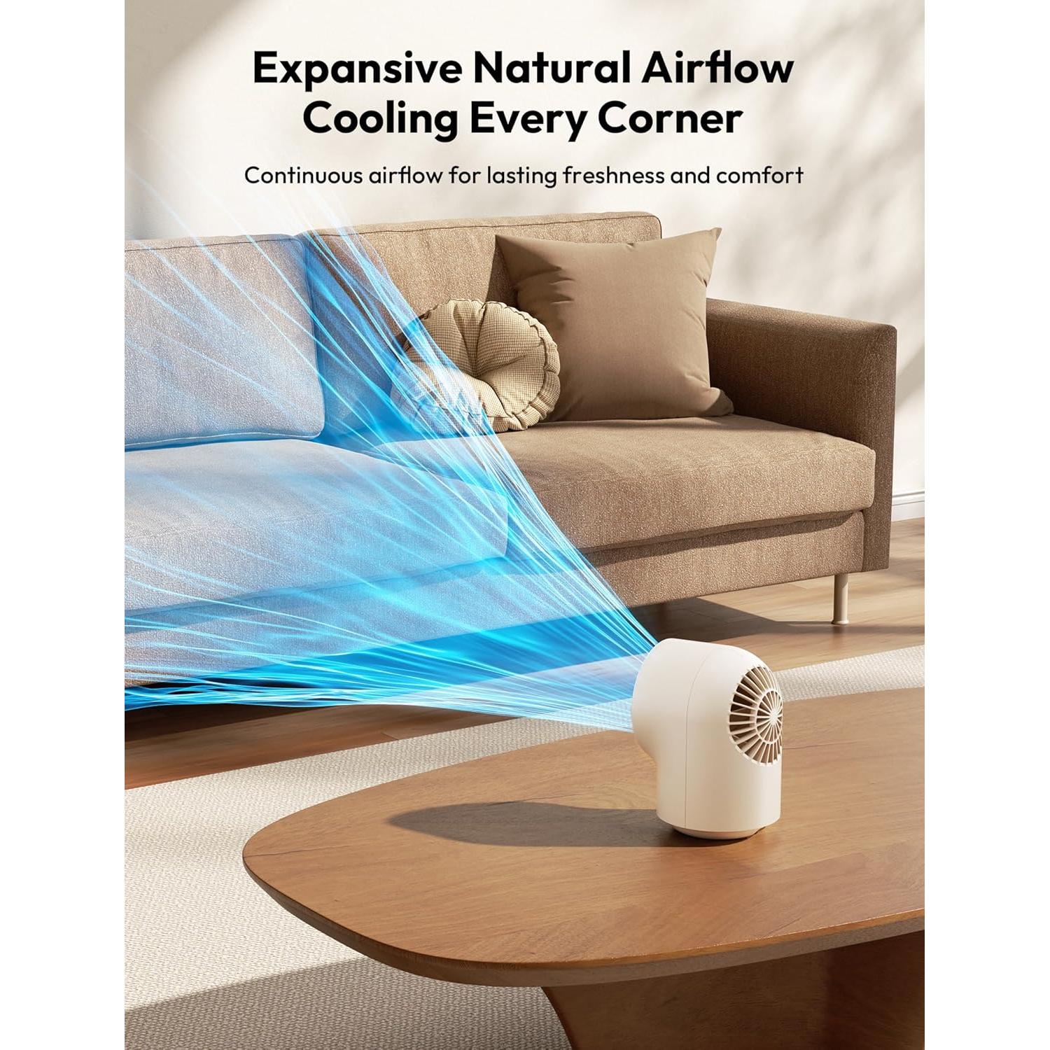 Ventilador de Mesa Aecooly Chic 01 Lite 100 Velocidades Beige