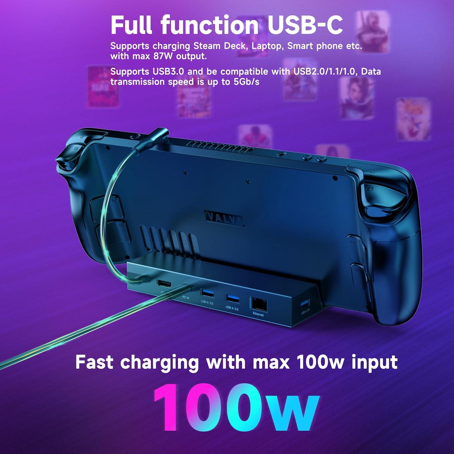 Dock 6-en-1 MAYFLASH para Steam Deck y ROG Ally 4K 60Hz