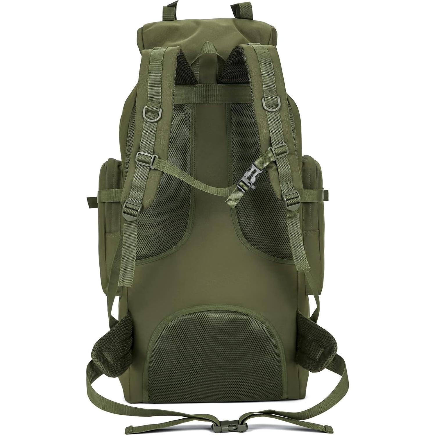 100L Camping Hiking Backpack,Molle military Tactical rucksack backpack,Waterproof Lightweight Hiking Backpack (Army Green)