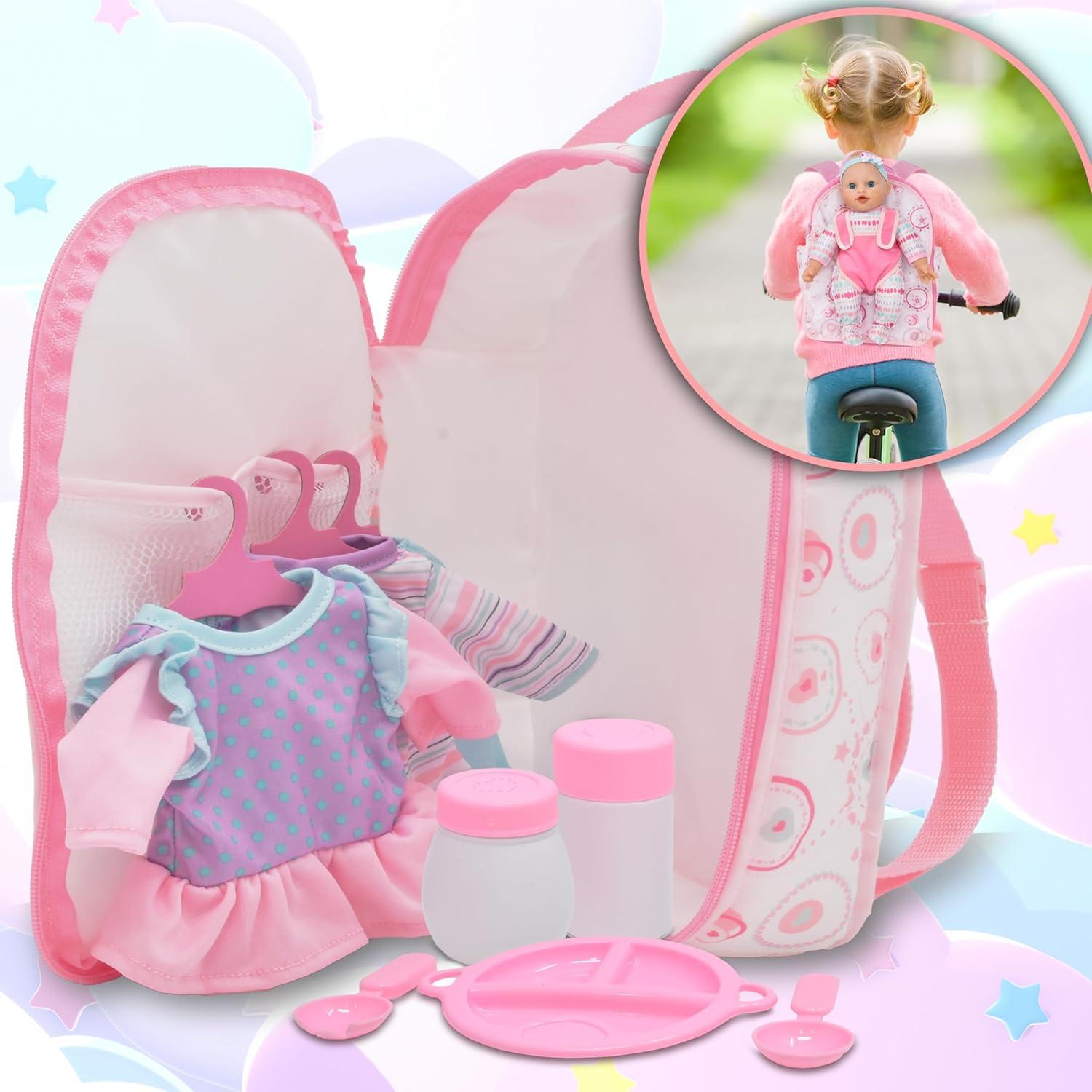 Muñeca de Cuerpo Blando Gift Boutique con Mochila Rosa