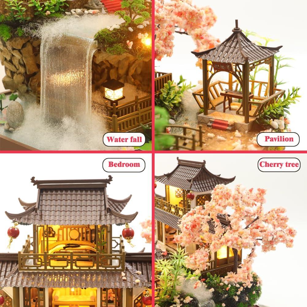 Casa de Muñecas DIY Yuzhen con Muebles y Luces LED