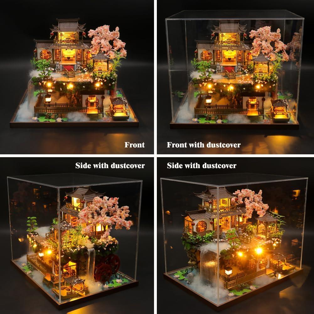 Casa de Muñecas DIY Yuzhen con Muebles y Luces LED