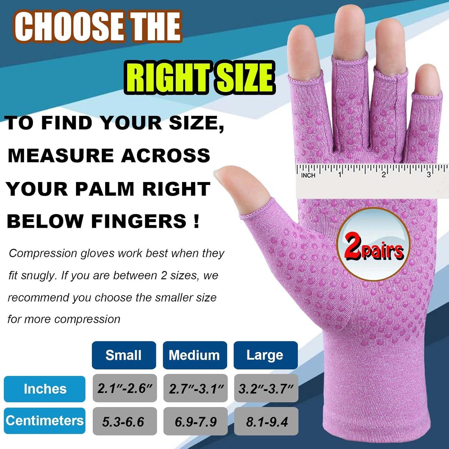 Guantes de Compresión Tiny Chou para Artritis - Rosa y Gris