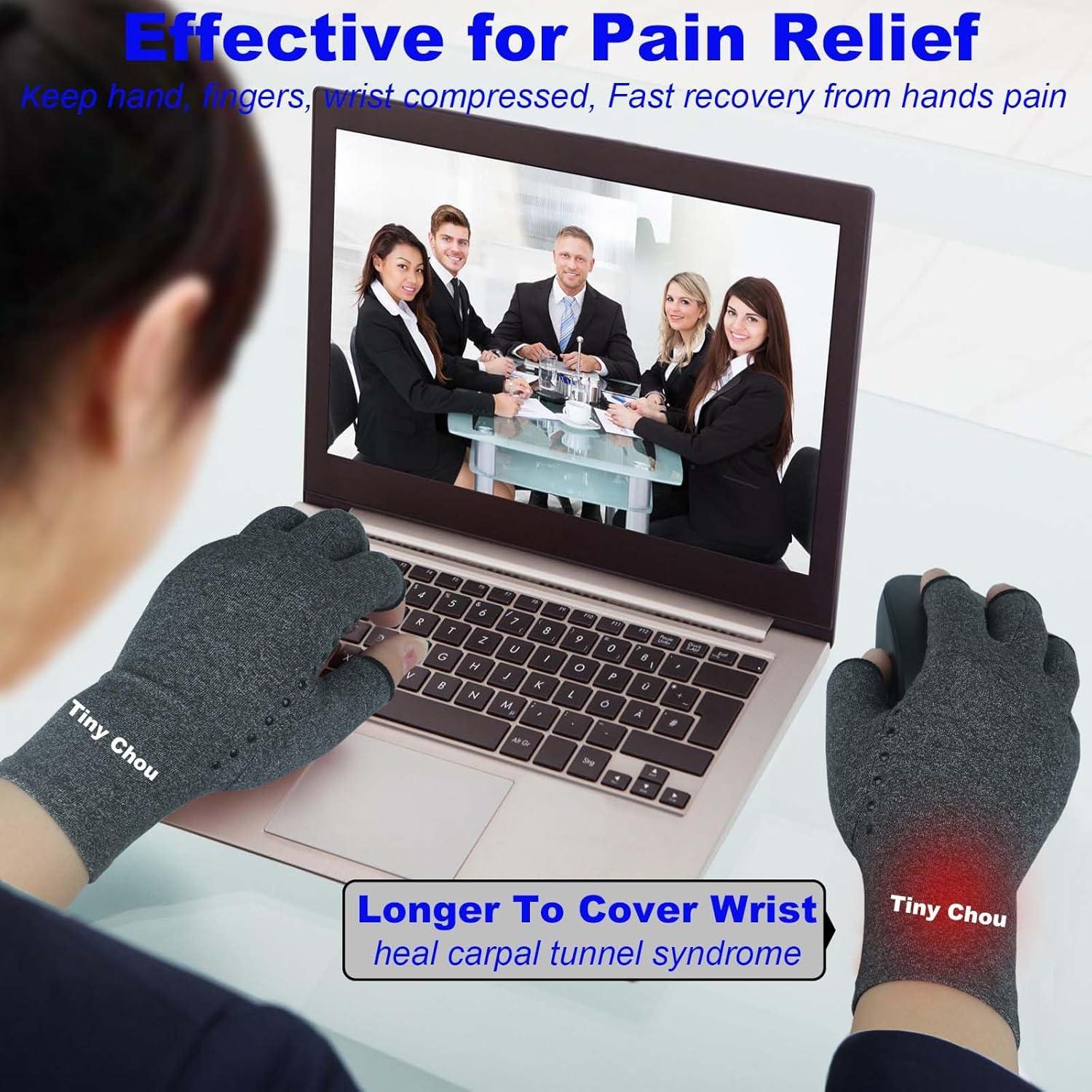 Guantes de Compresión Tiny Chou para Artritis - 2 Pares