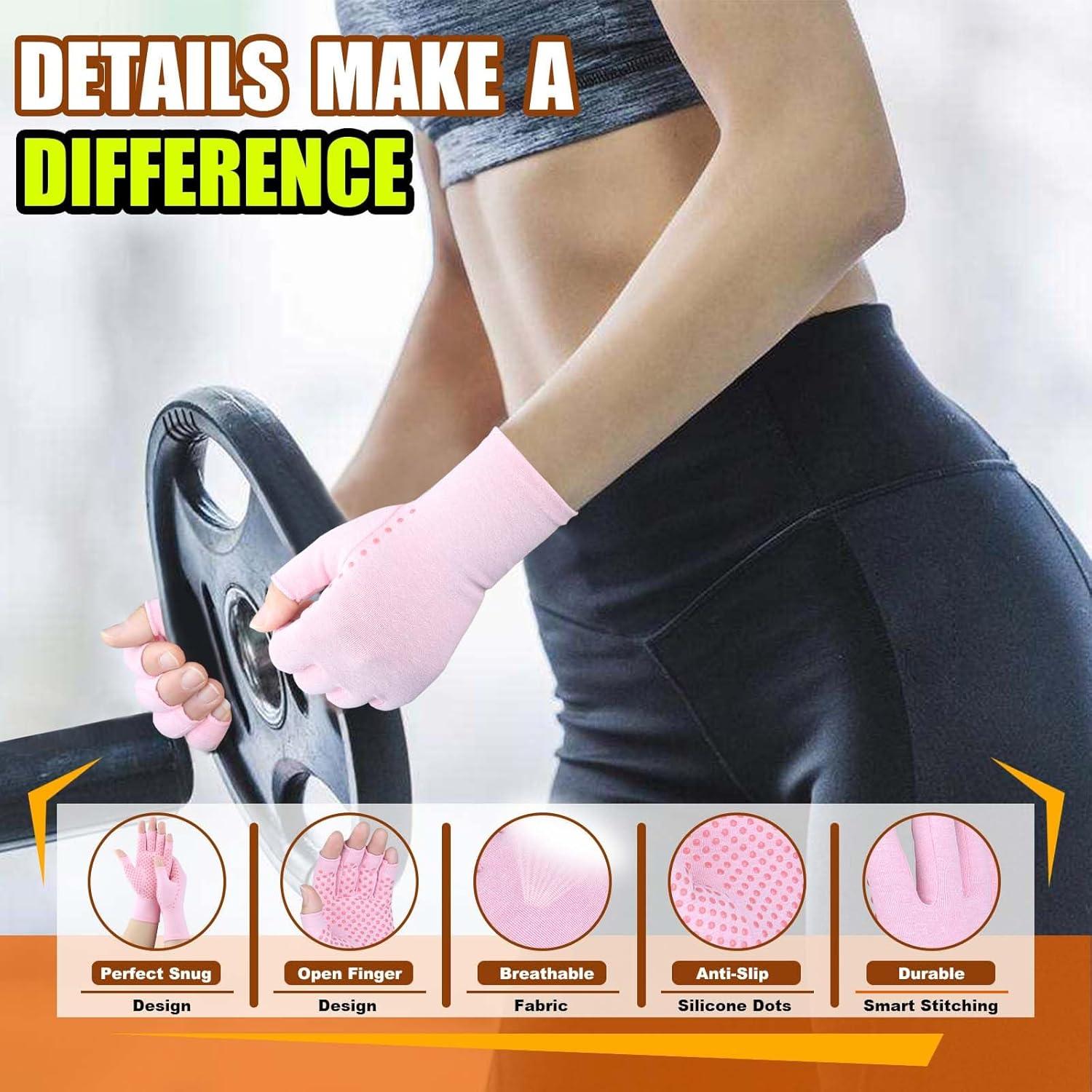 Guantes de Compresión Tiny Chou para Artritis - Rosa Grande