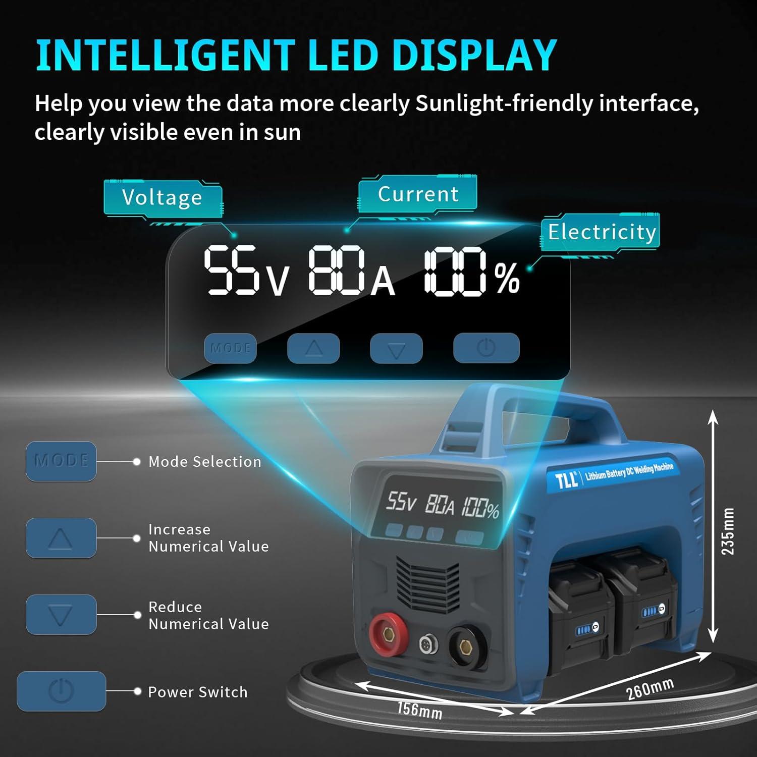 Soldador a Batería TLL ZW-160 120A Portátil Inalámbrico