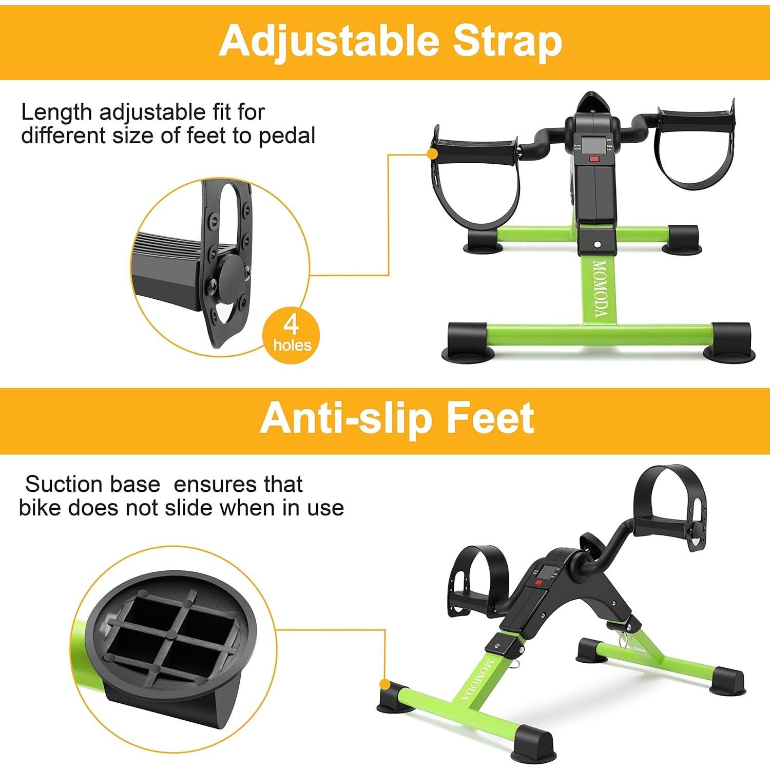Mini Bicicleta de Ejercicio MOMODA Plegable con Monitor LCD