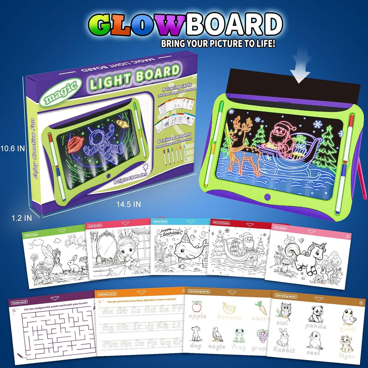 Tablero de Dibujo LED Brillante MEJCFARI Verde 25.4x3.05cm