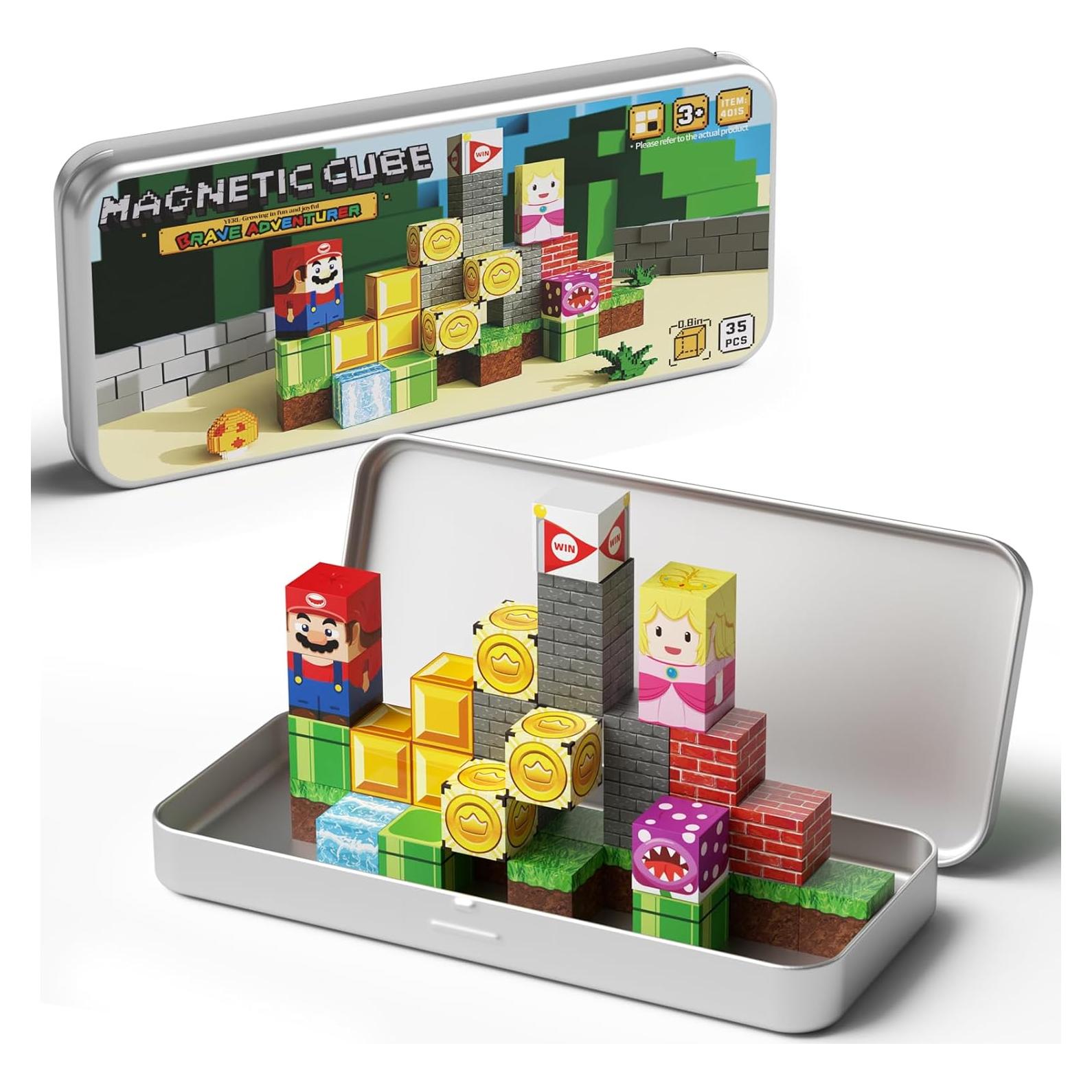 Bloques de Construcción Magnéticos Hunloot 35PCS para Niños 3+