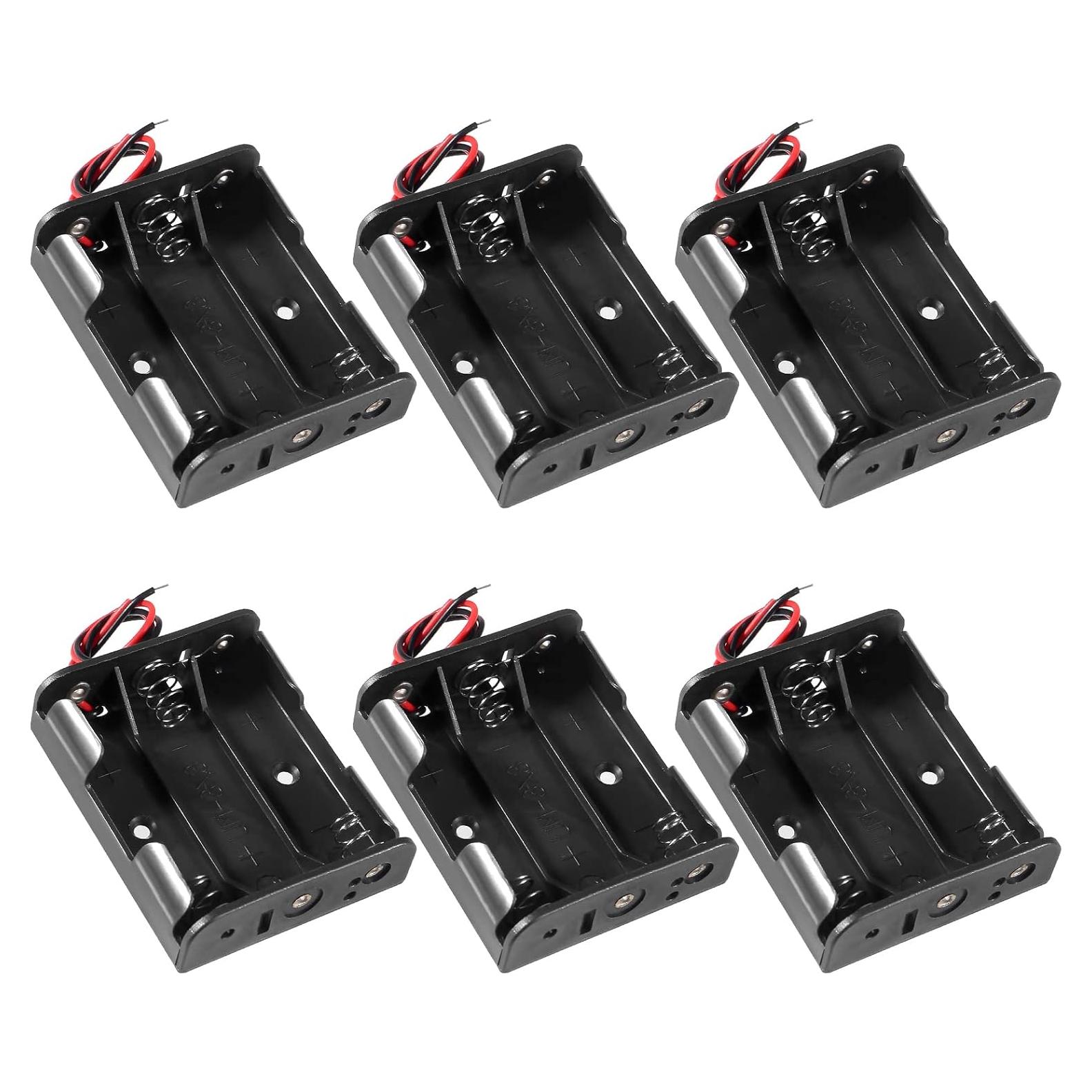 Soporte de Batería AA 6 Pcs AOICRIE con Cables 12cm