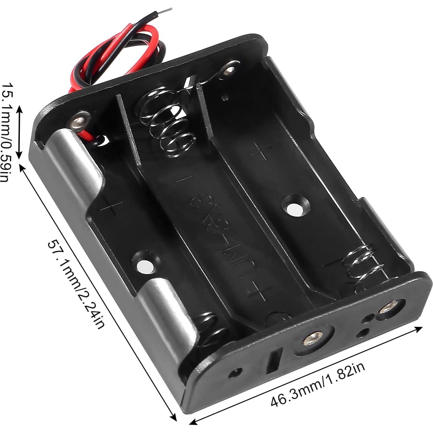 Soporte de Batería AA 6 Pcs AOICRIE con Cables 12cm