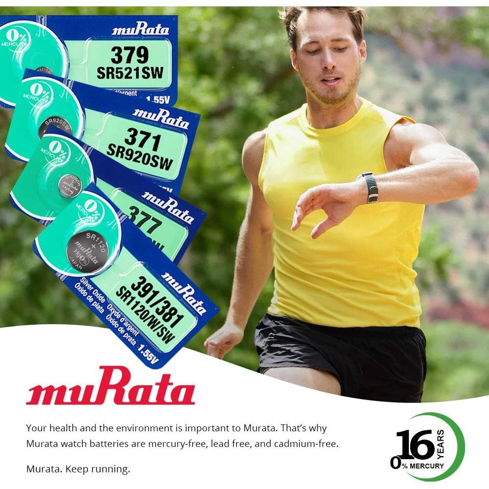 Batería de Reloj Murata 321 SR616SW 1.55V Óxido de Plata - 5 Unidades