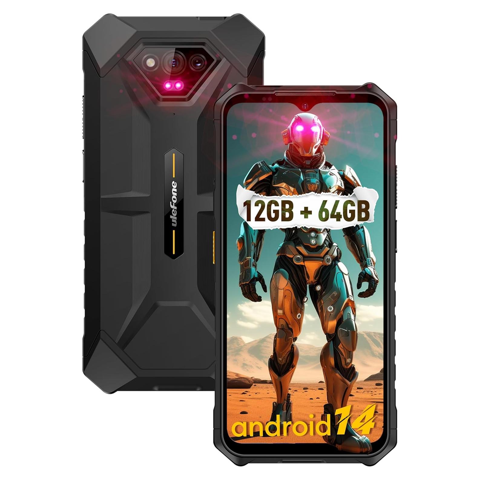 Ulefone Armor X13 Teléfono Resistente IP68 12GB RAM 64GB Negro