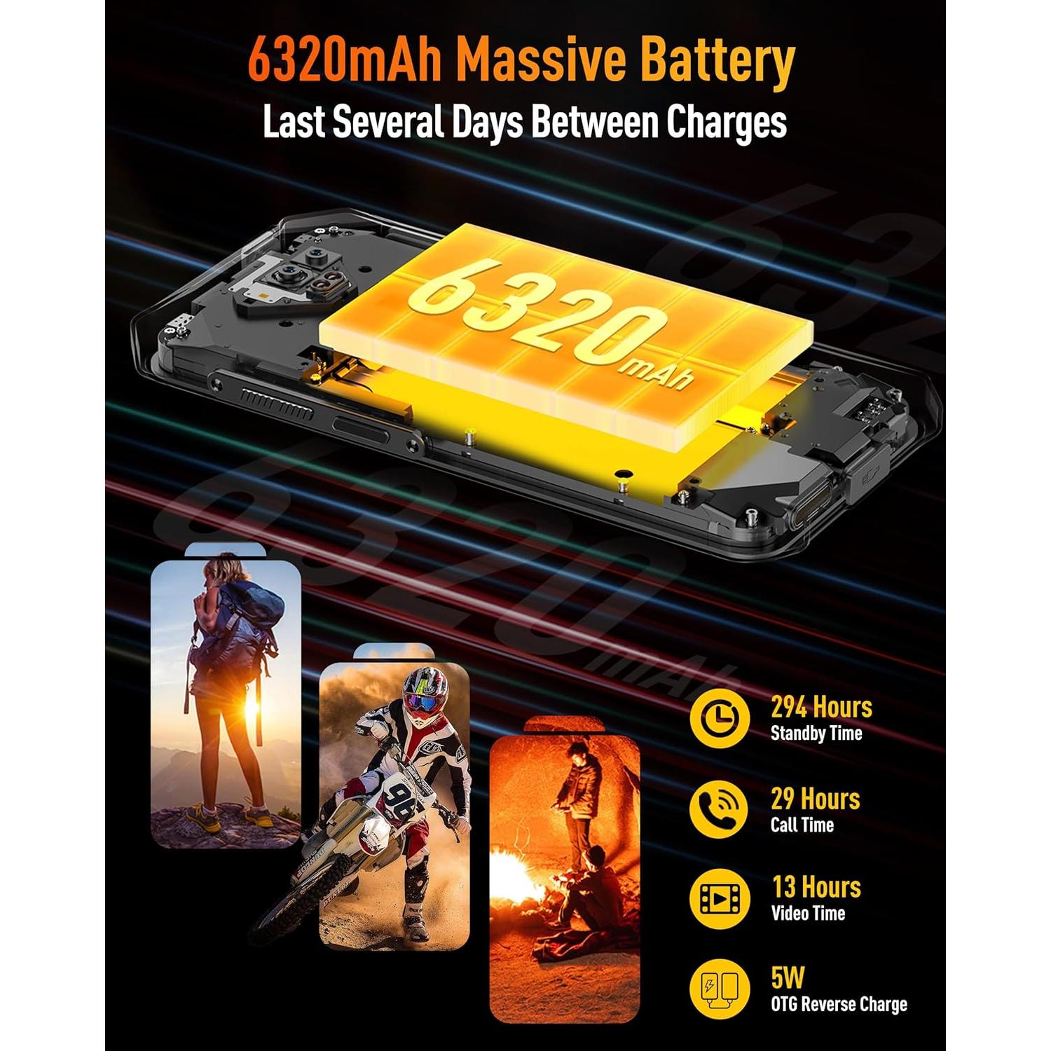 Ulefone Armor X13 Teléfono Resistente IP68 12GB RAM 64GB Negro