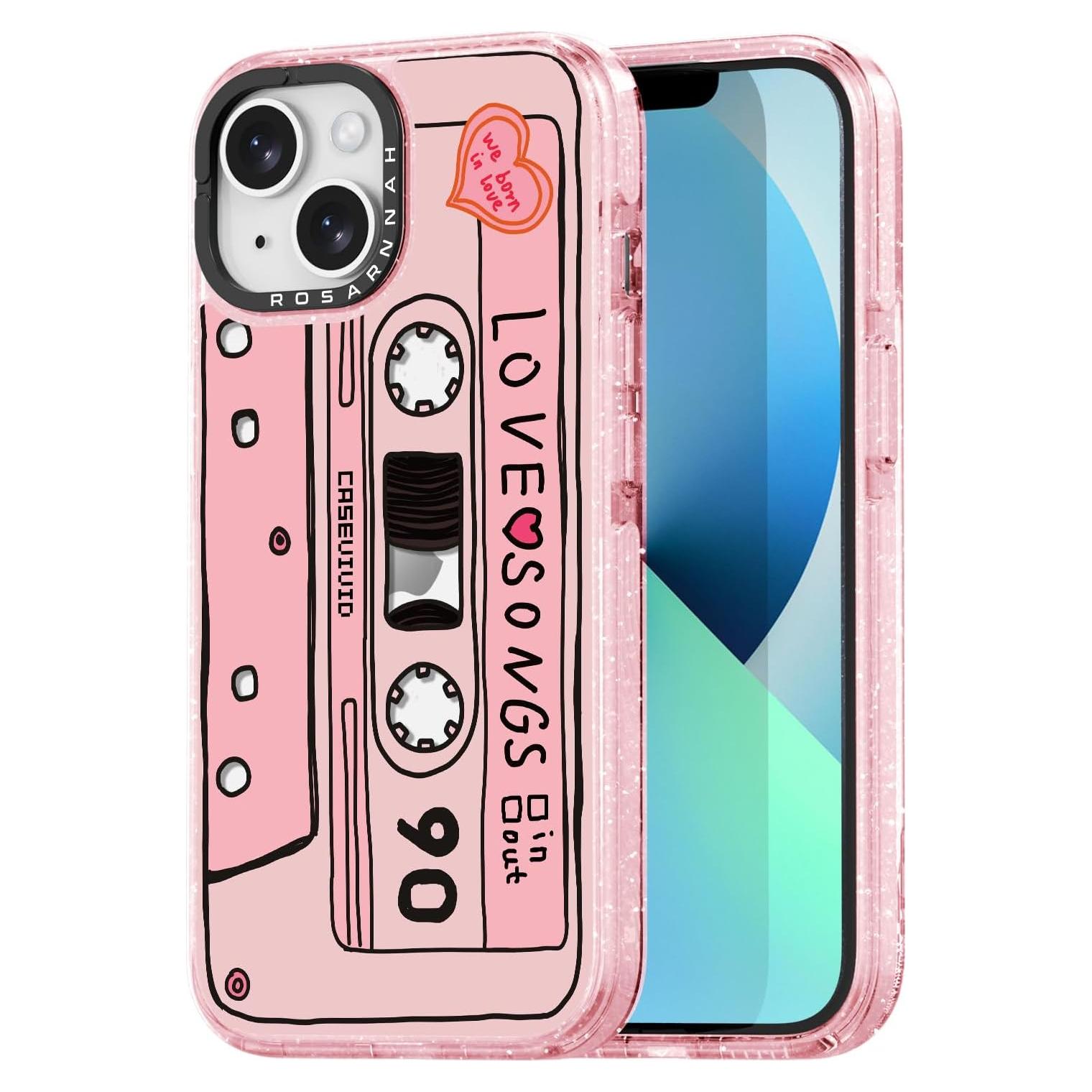 Funda para iPhone 13 Rosarnnah Cinta de Casete Resistente