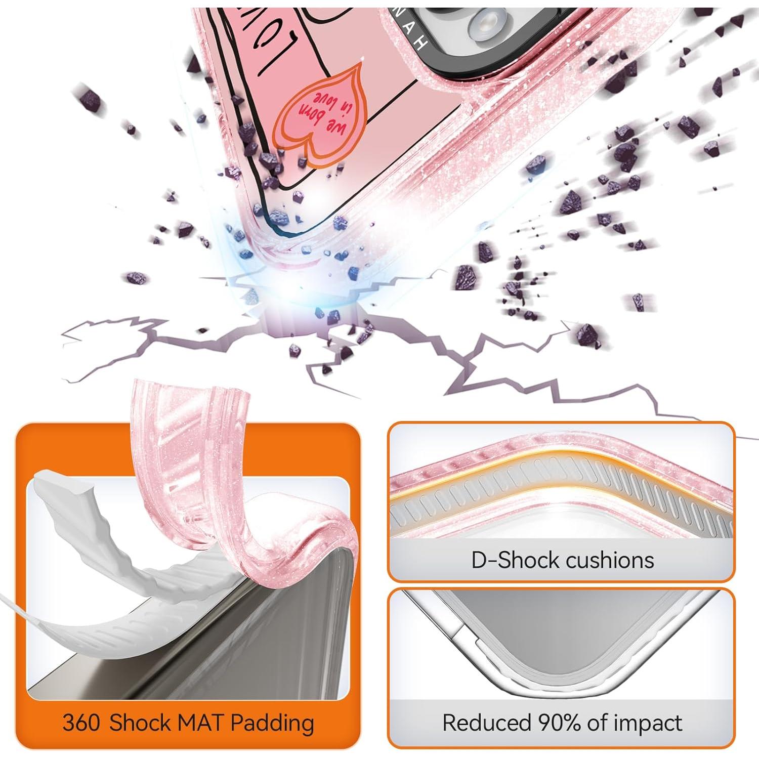 Funda para iPhone 13 Rosarnnah Cinta de Casete Resistente
