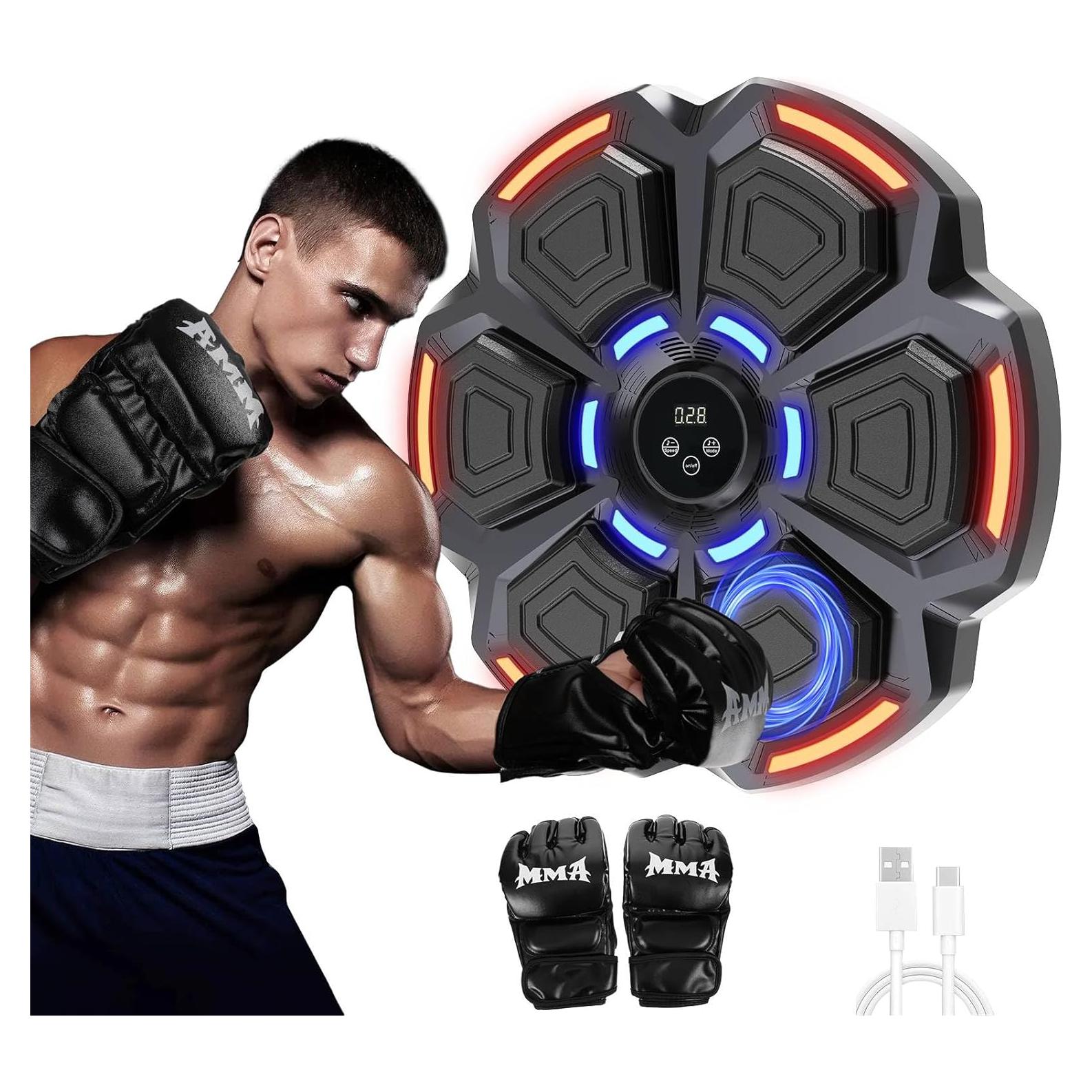 Máquina de Boxeo Musical Snawowo - 9 Modos, Bluetooth, Guantes
