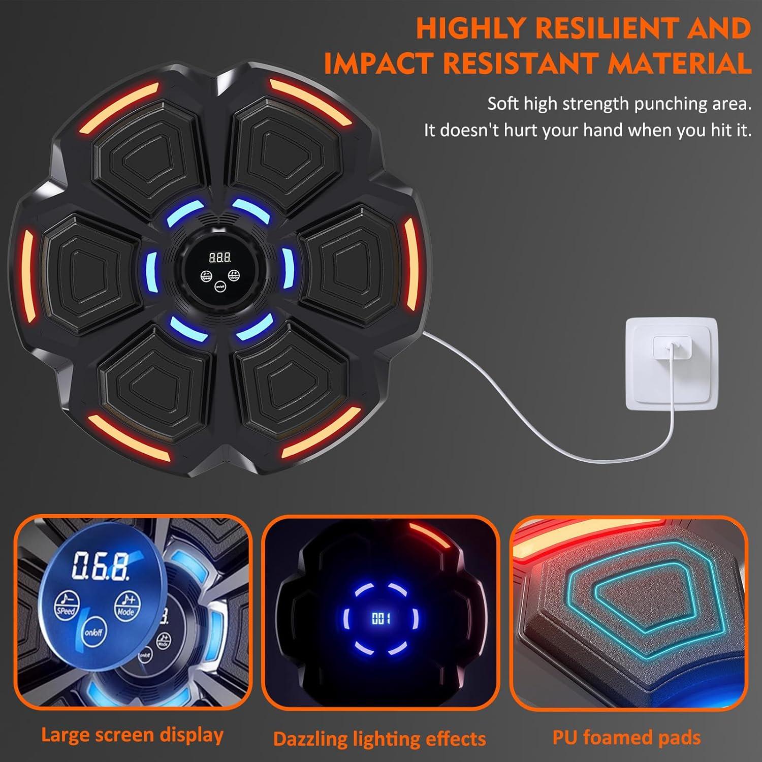 Máquina de Boxeo Musical Snawowo - 9 Modos, Bluetooth, Guantes