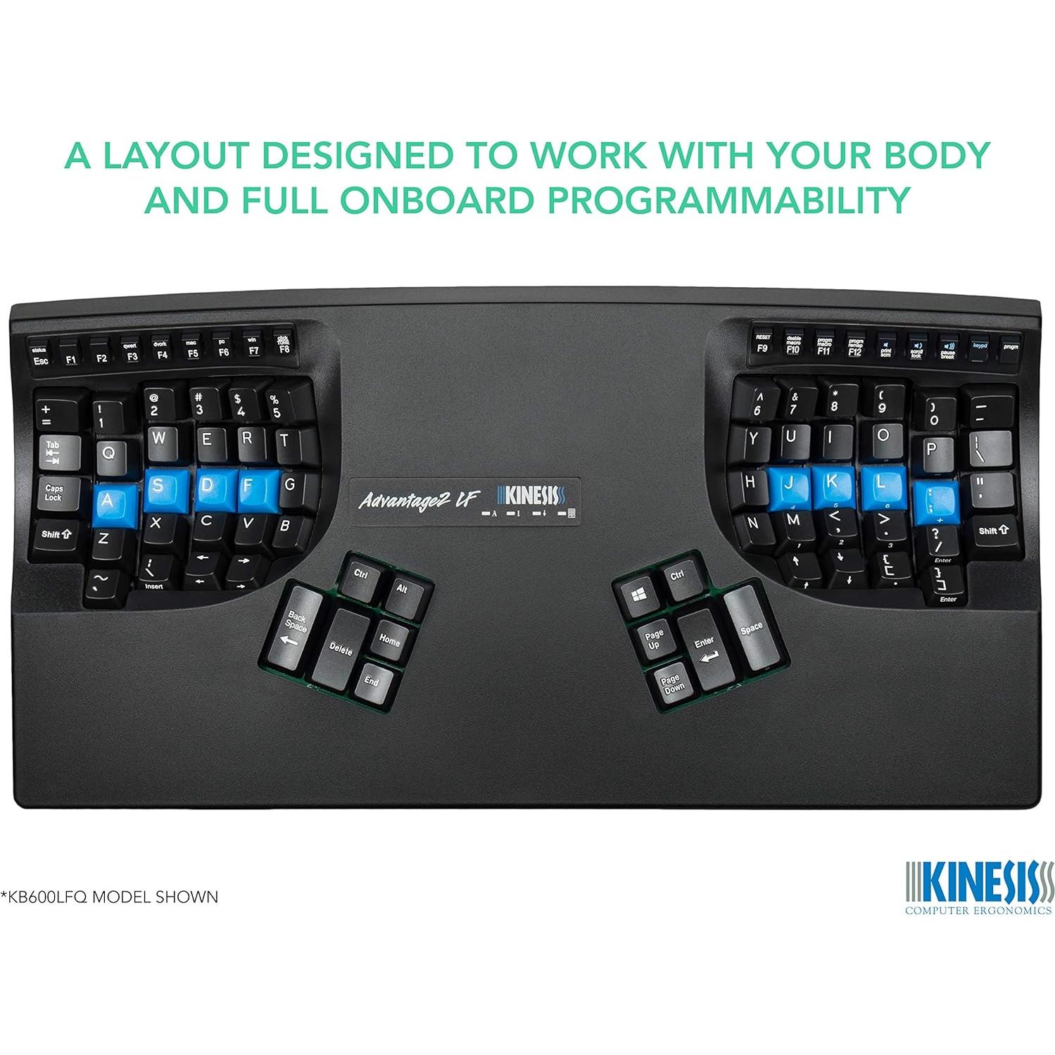 Teclado Ergonómico KINESIS Advantage2 Quiet USB (KB600LFQ)