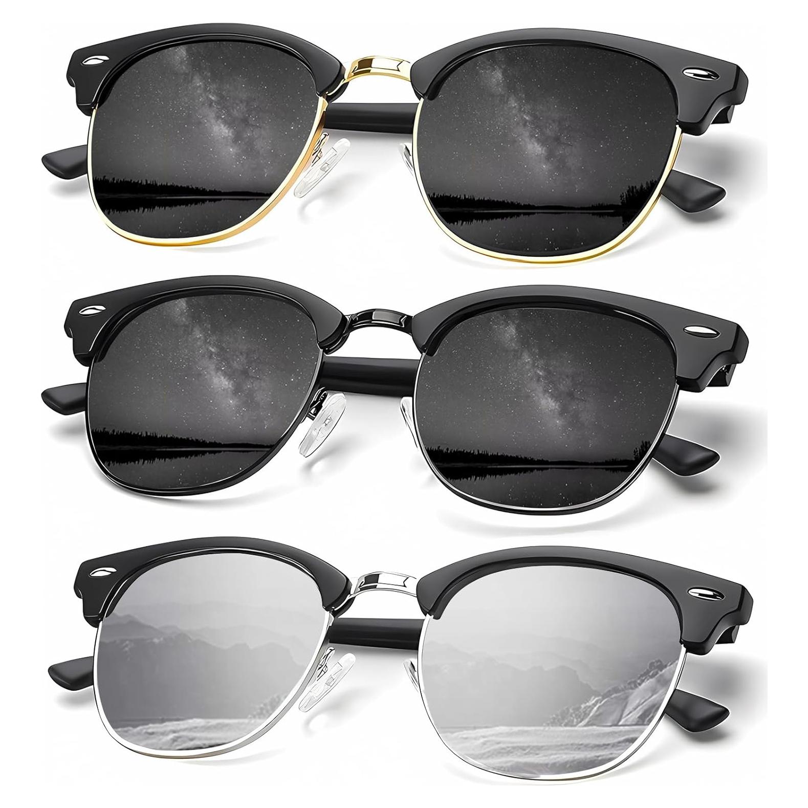 Gafas de sol KALIYADI polarizadas UV400 unisex 3 pack