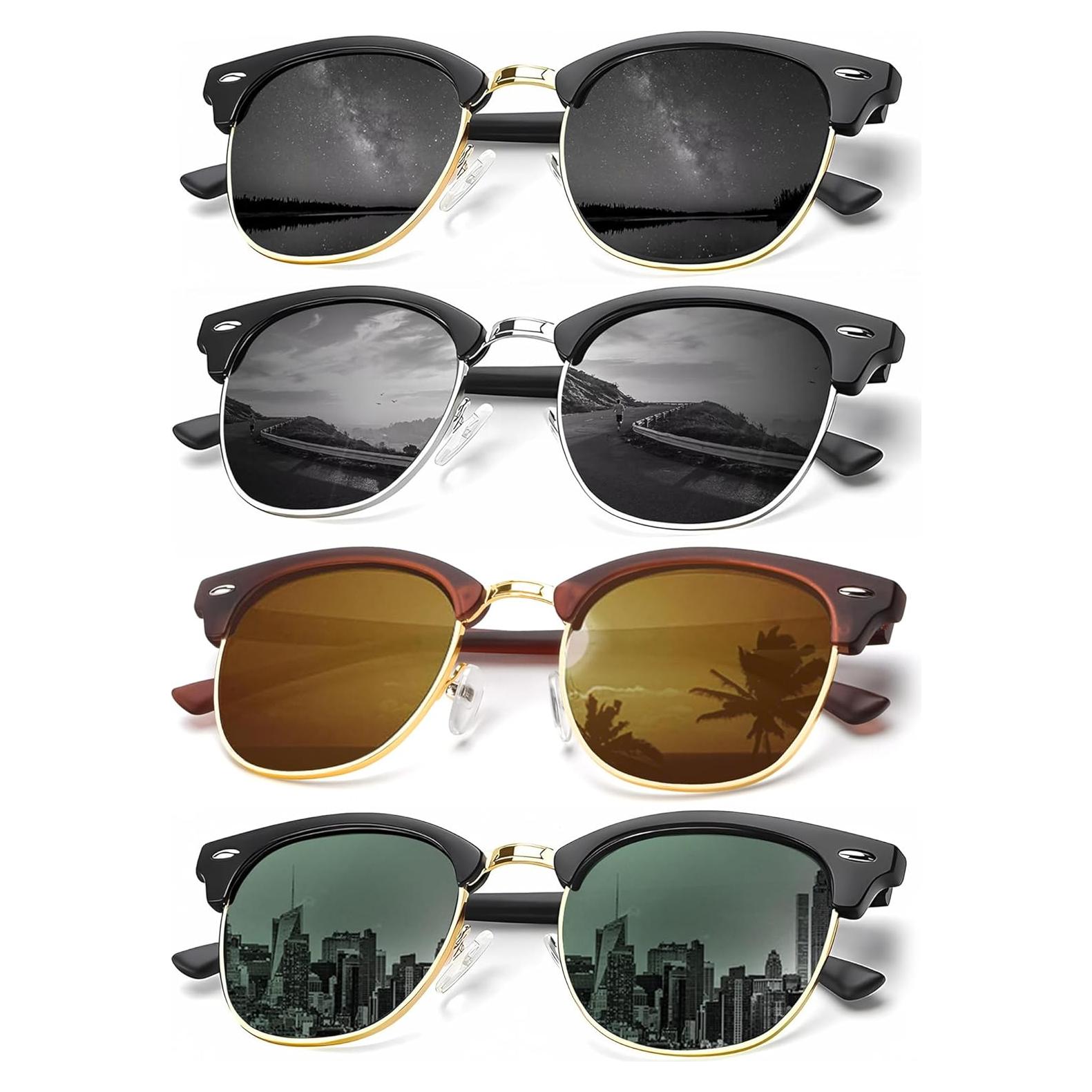 Gafas de sol KALIYADI polarizadas unisex marco retro