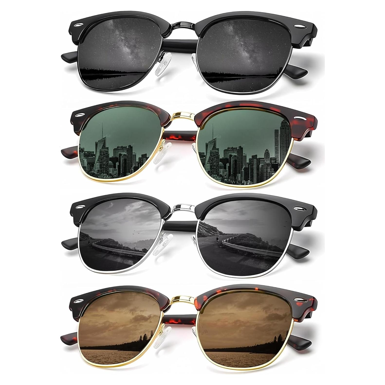 Gafas de sol KALIYADI polarizadas unisex marco retro