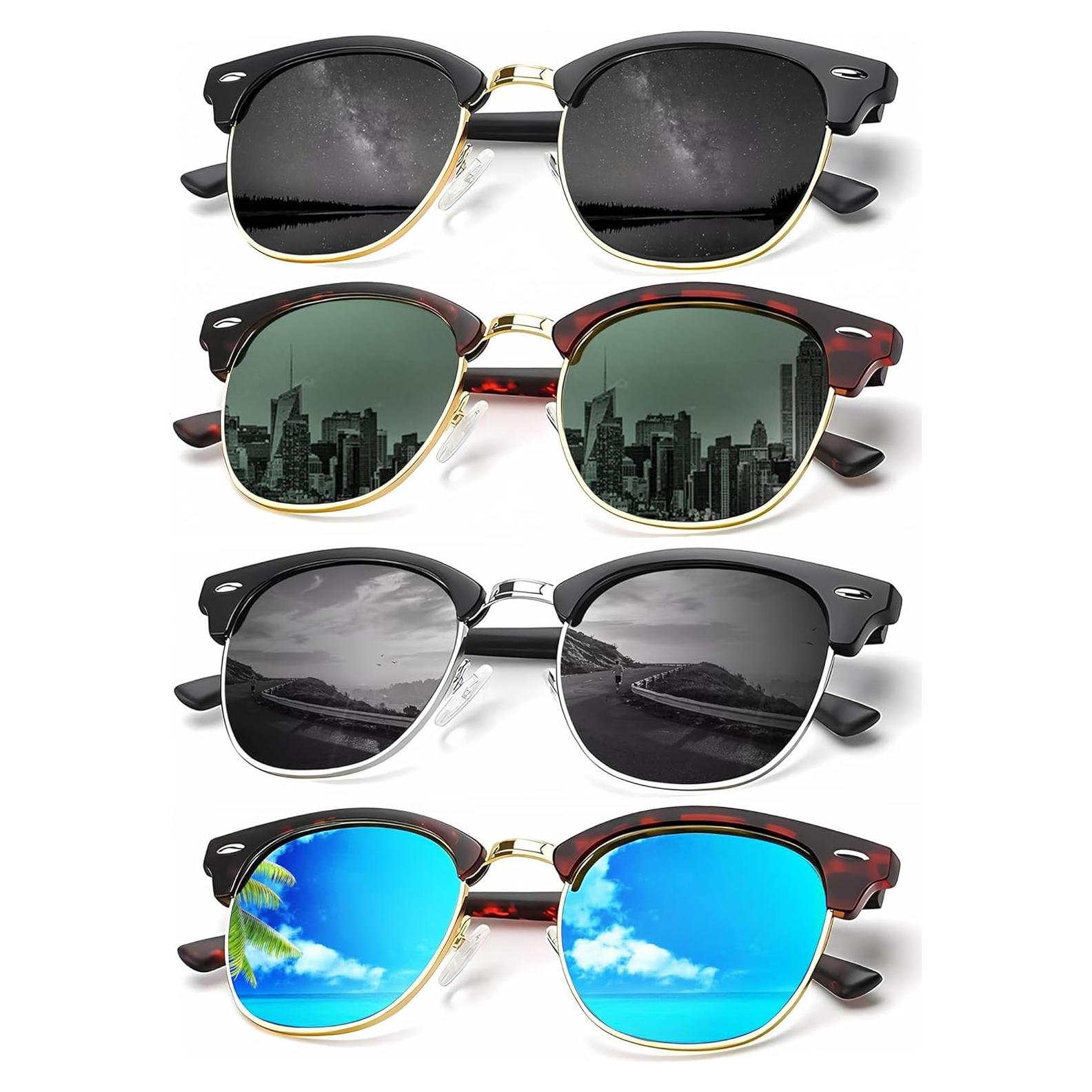 Gafas de sol KALIYADI polarizadas unisex marco retro UV