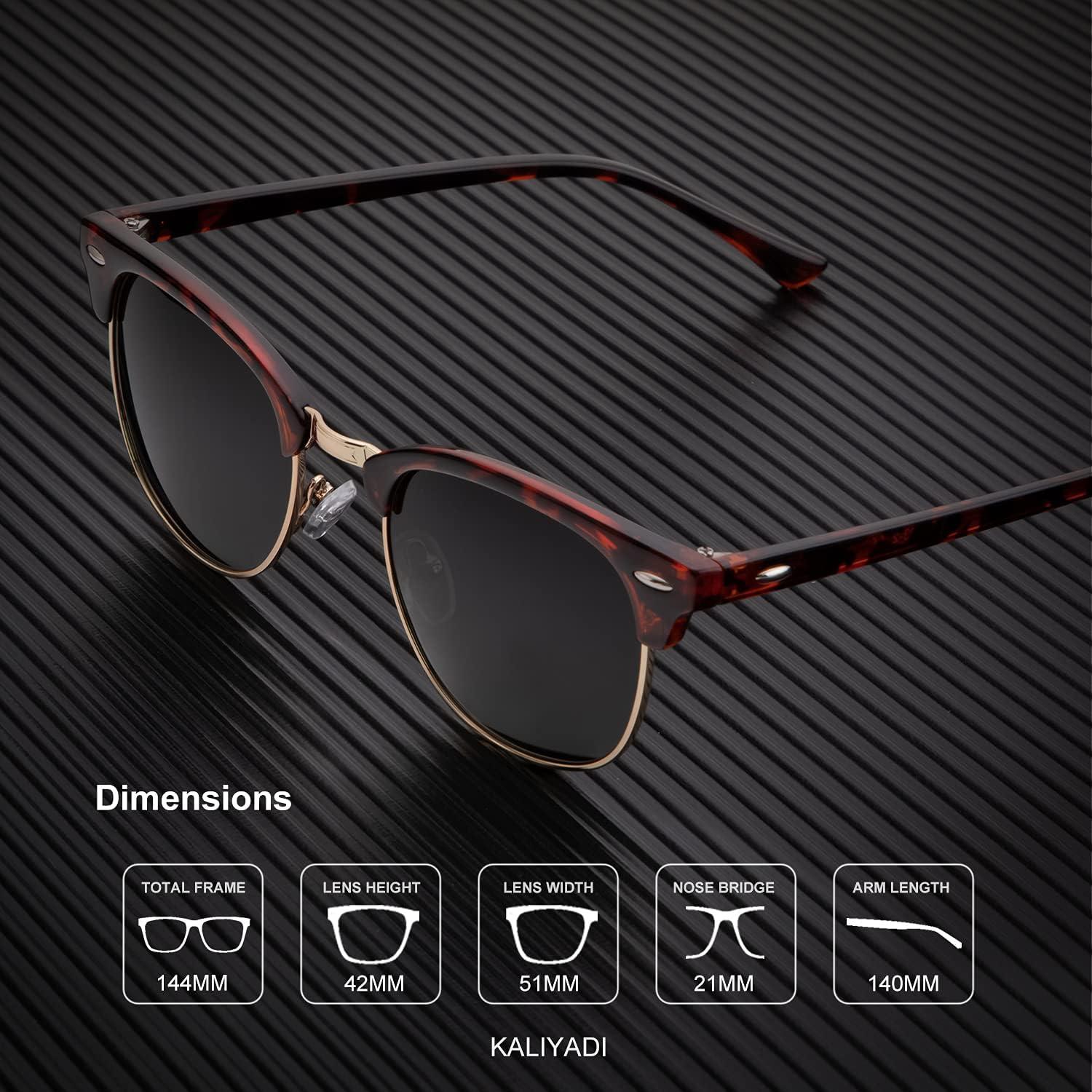 Gafas de sol KALIYADI polarizadas unisex marco retro