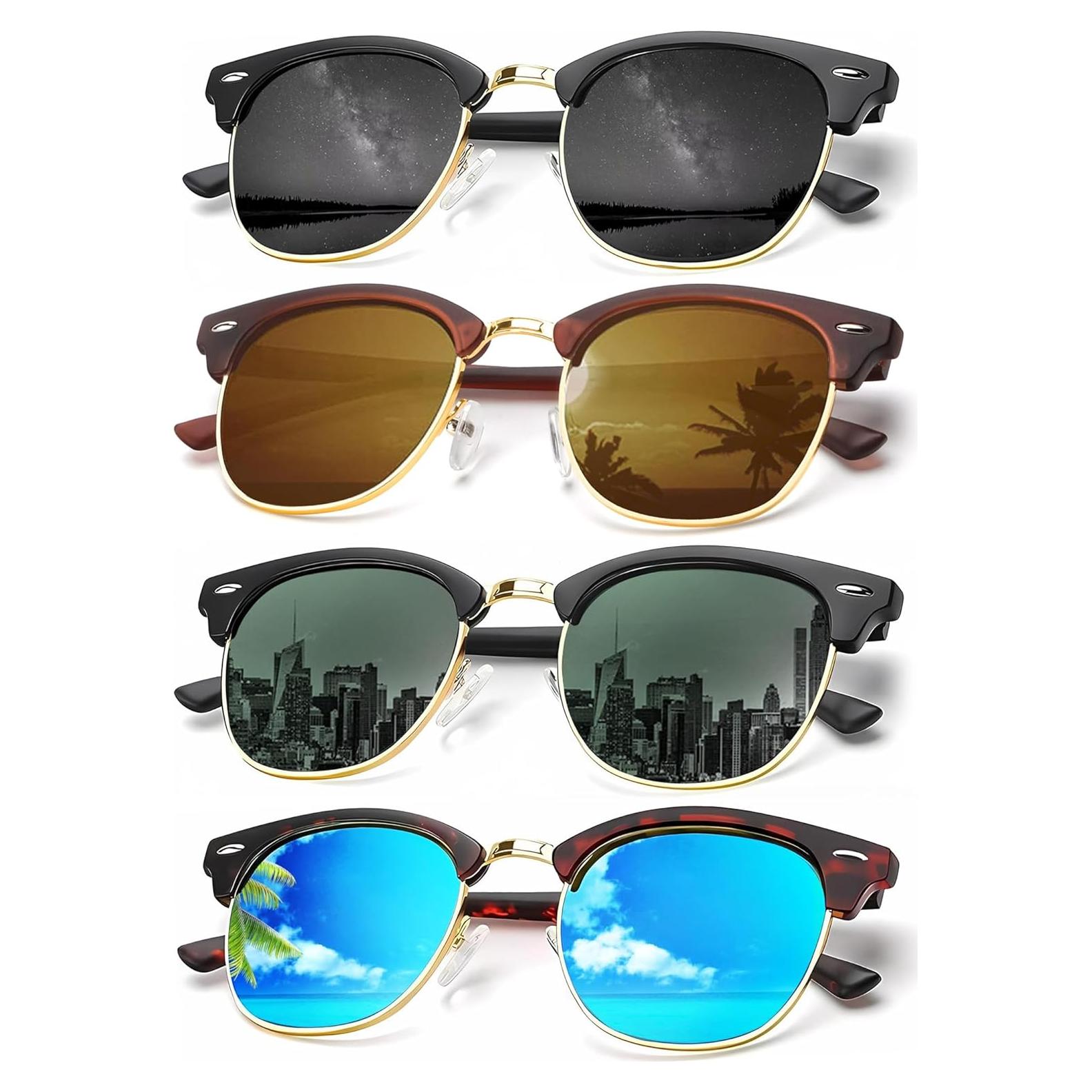 Gafas de sol KALIYADI polarizadas unisex marco retro