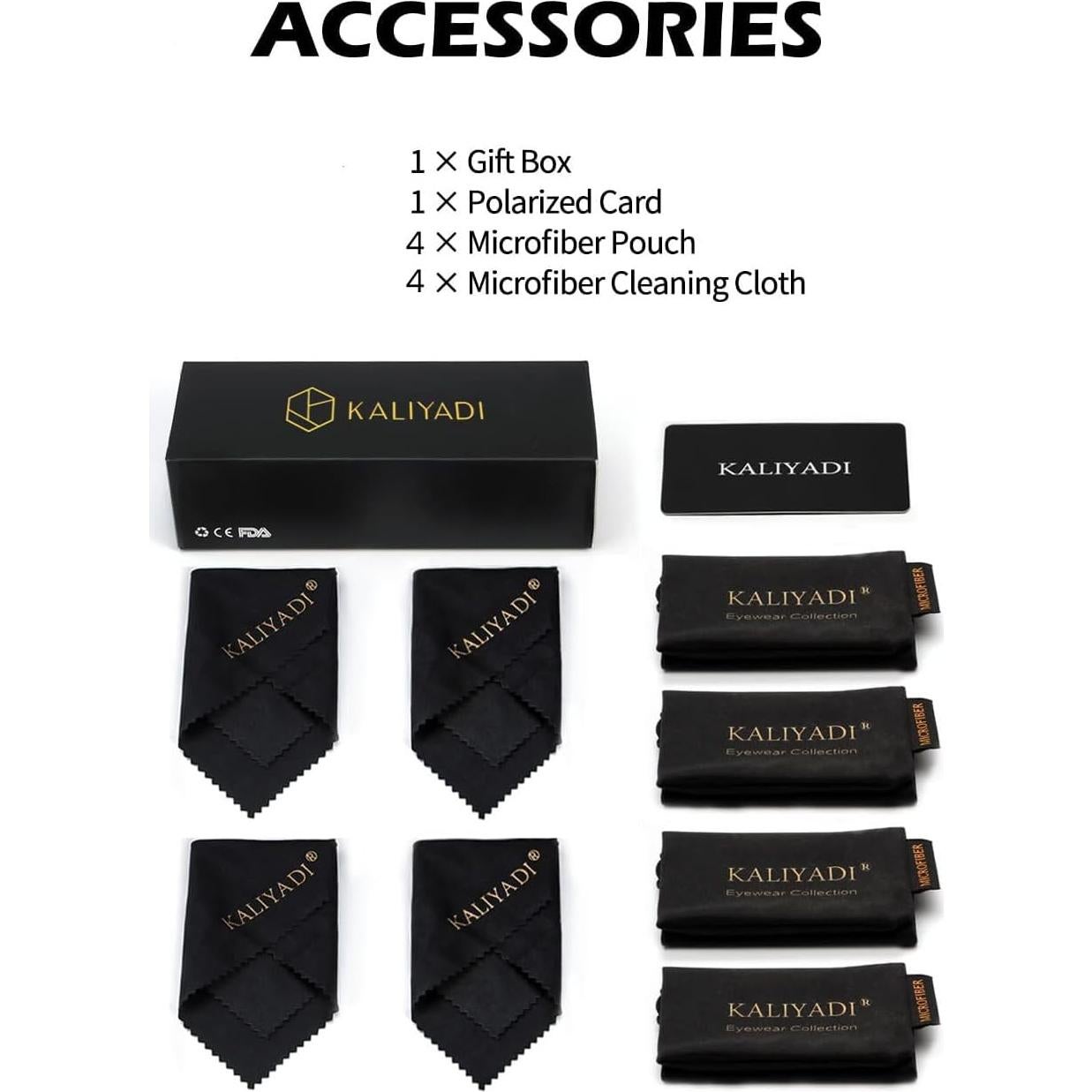 Gafas de sol KALIYADI polarizadas unisex marco retro