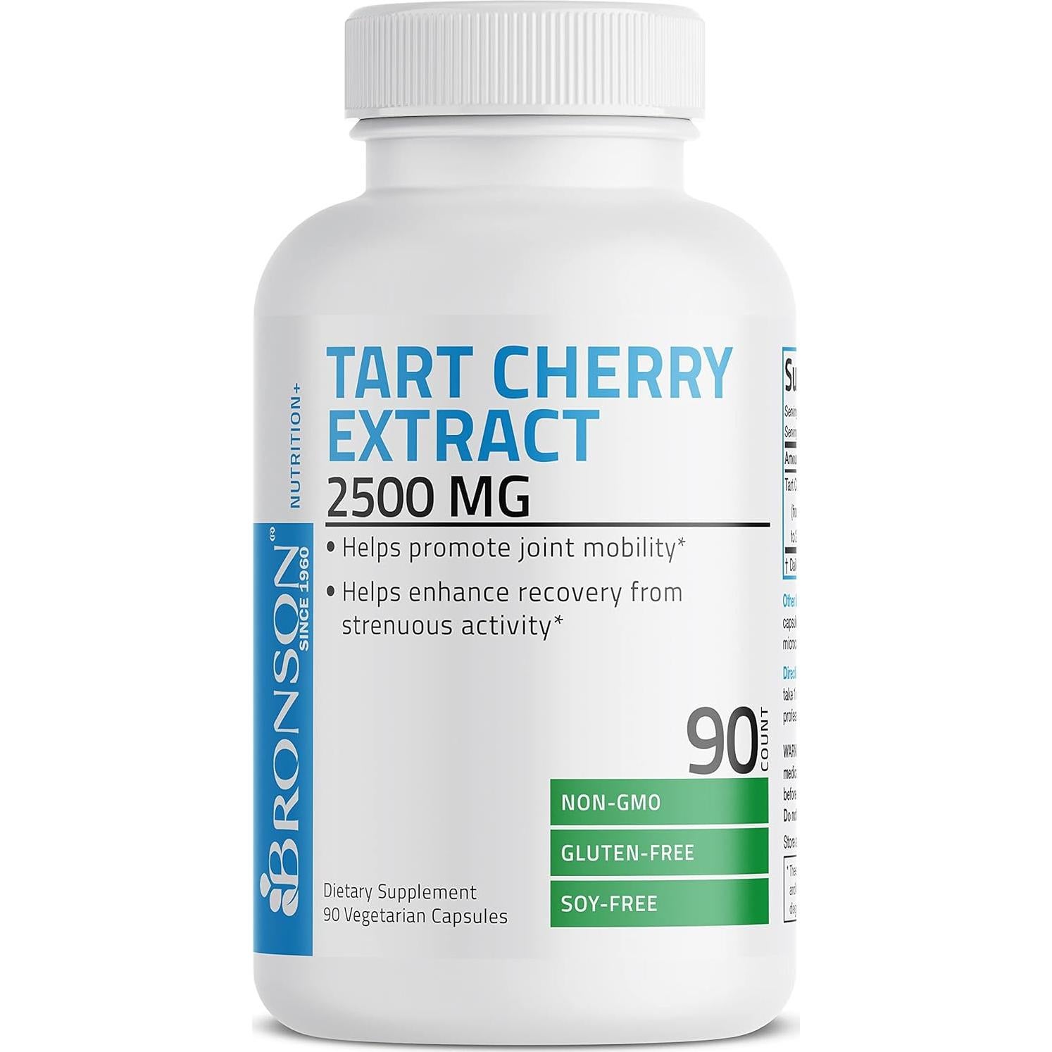 Extracto de Cereza Ácida Bronson 2500 mg 90 Cápsulas Vegetarianas