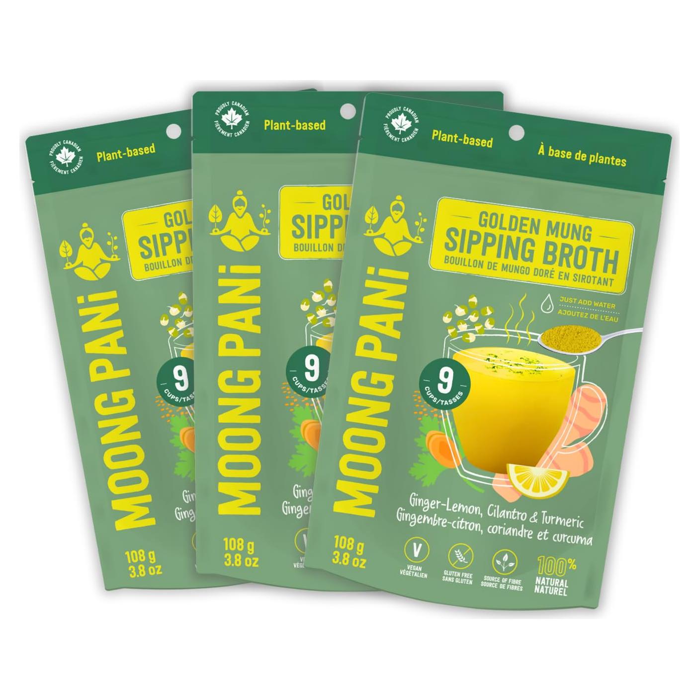 Caldo de Verdura Vegano Moong Pani 3 Paquetes 324.5g