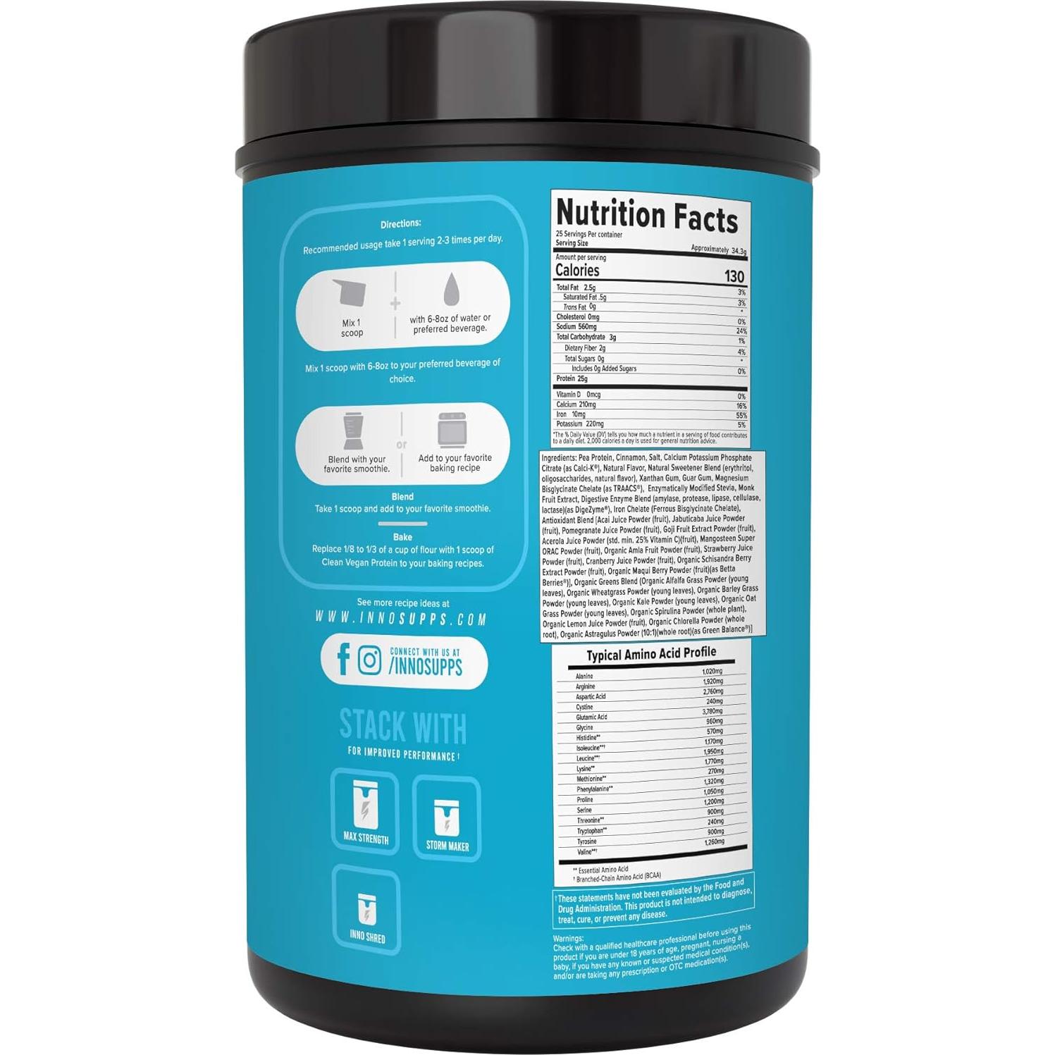 Proteína Vegana Limpia InnoSupps 25g - Tostada Francesa Canela