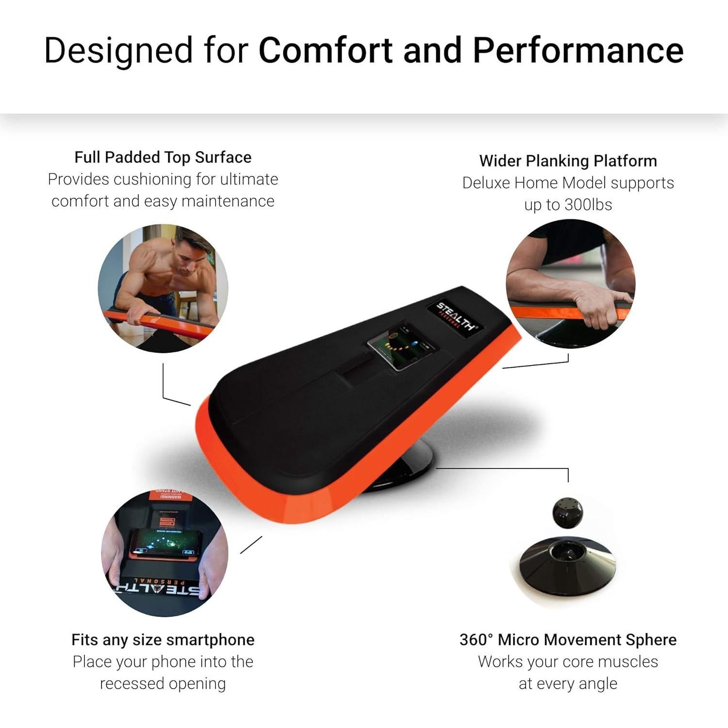 Entrenador Abdominal Stealth Core Deluxe - Naranja - 6,16 kg